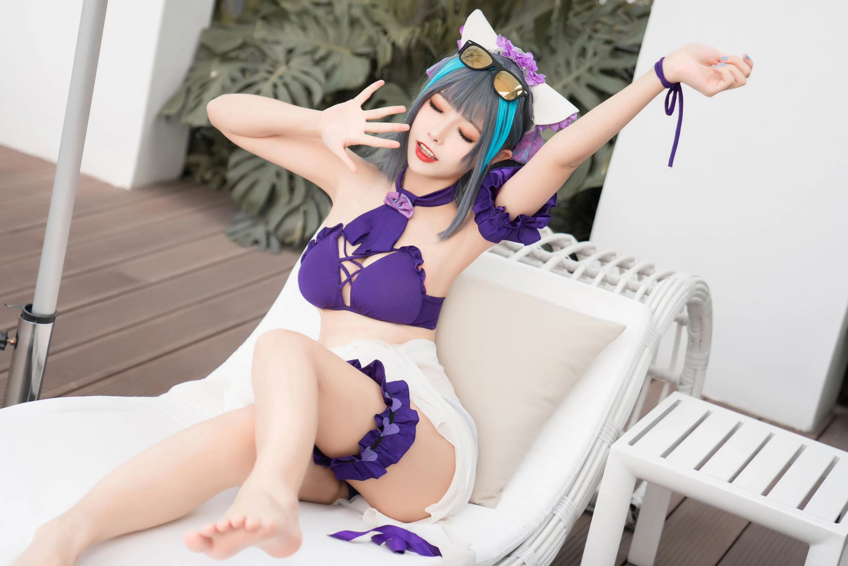 微博妹子Momoko葵葵 – 柴郡水着 [40P]插图1
