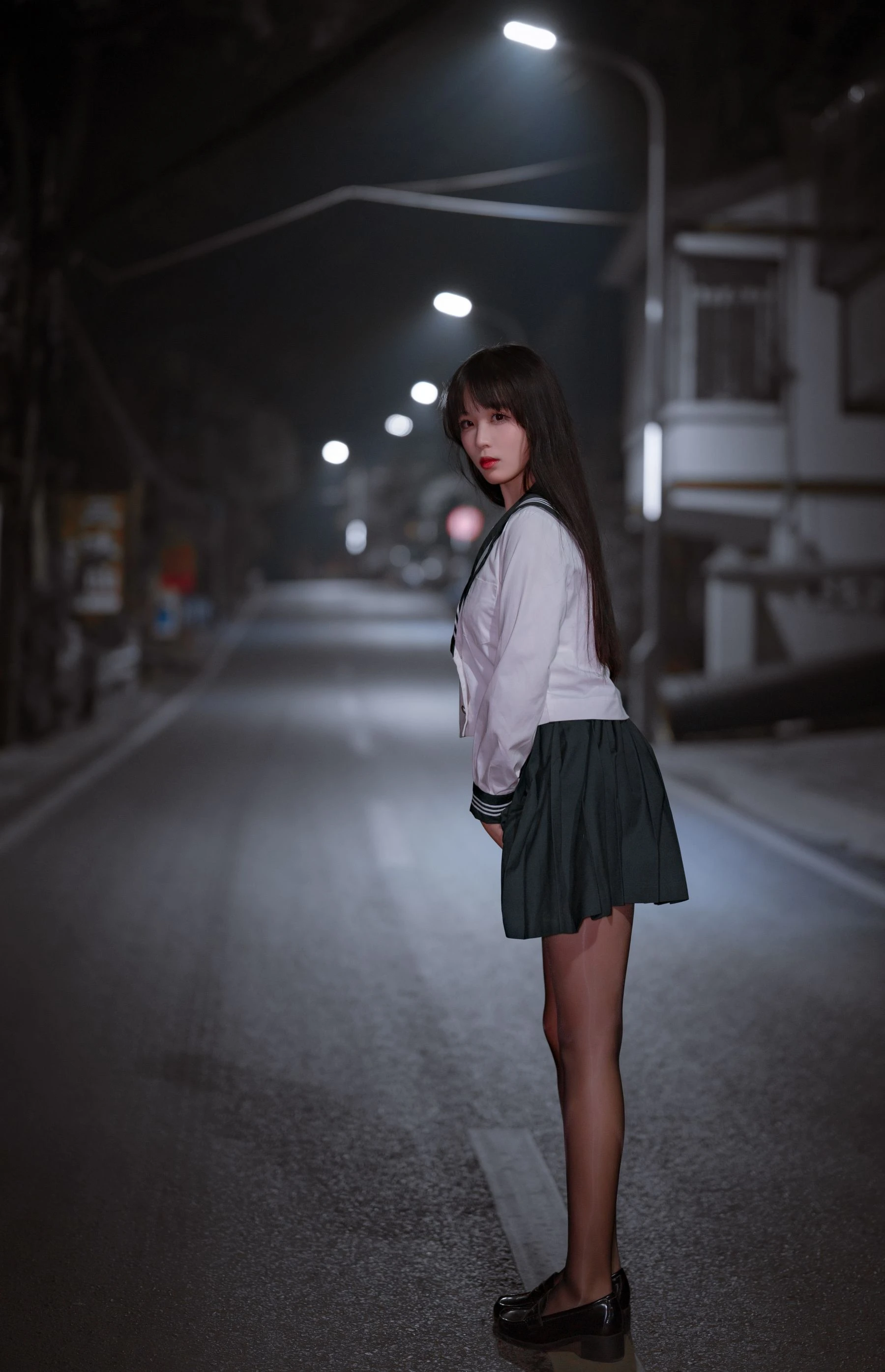 轩萧学姐 – 公路JK [46P]插图1