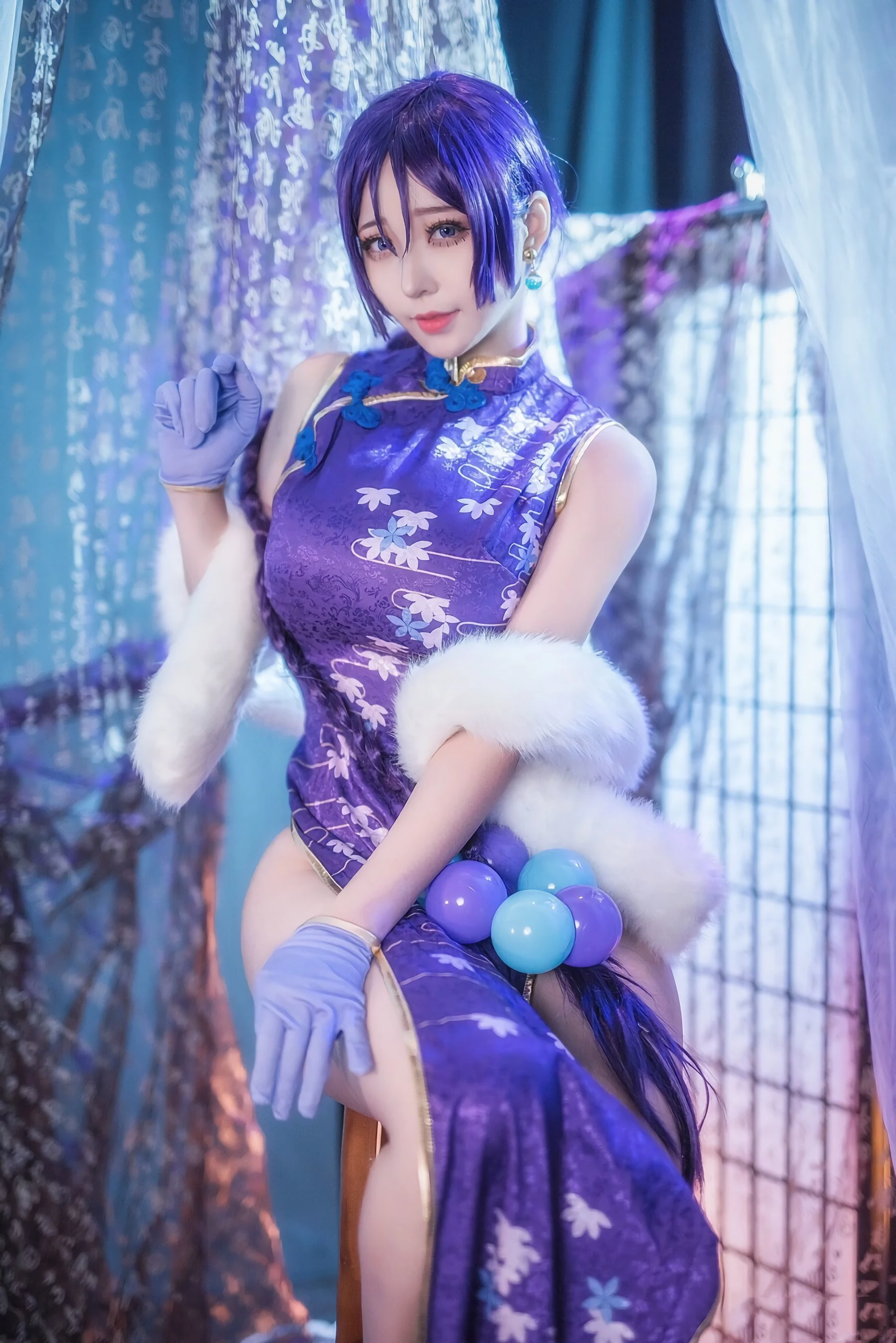 [萝莉COS] 萌妹菌烨tako – FGO奶光旗袍 [19P]插图2