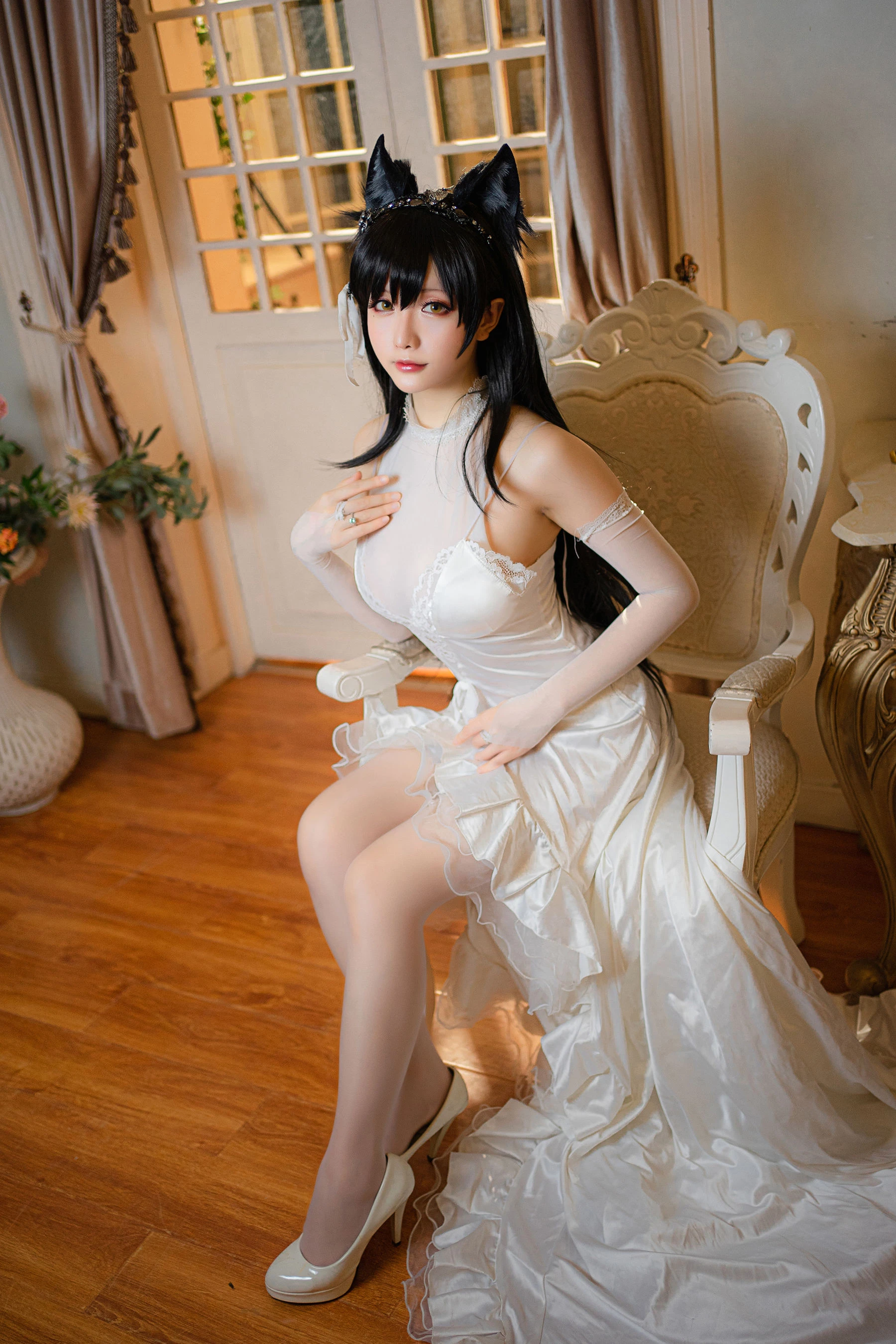 Coser小姐姐星之迟迟 – 爱宕婚纱插图1