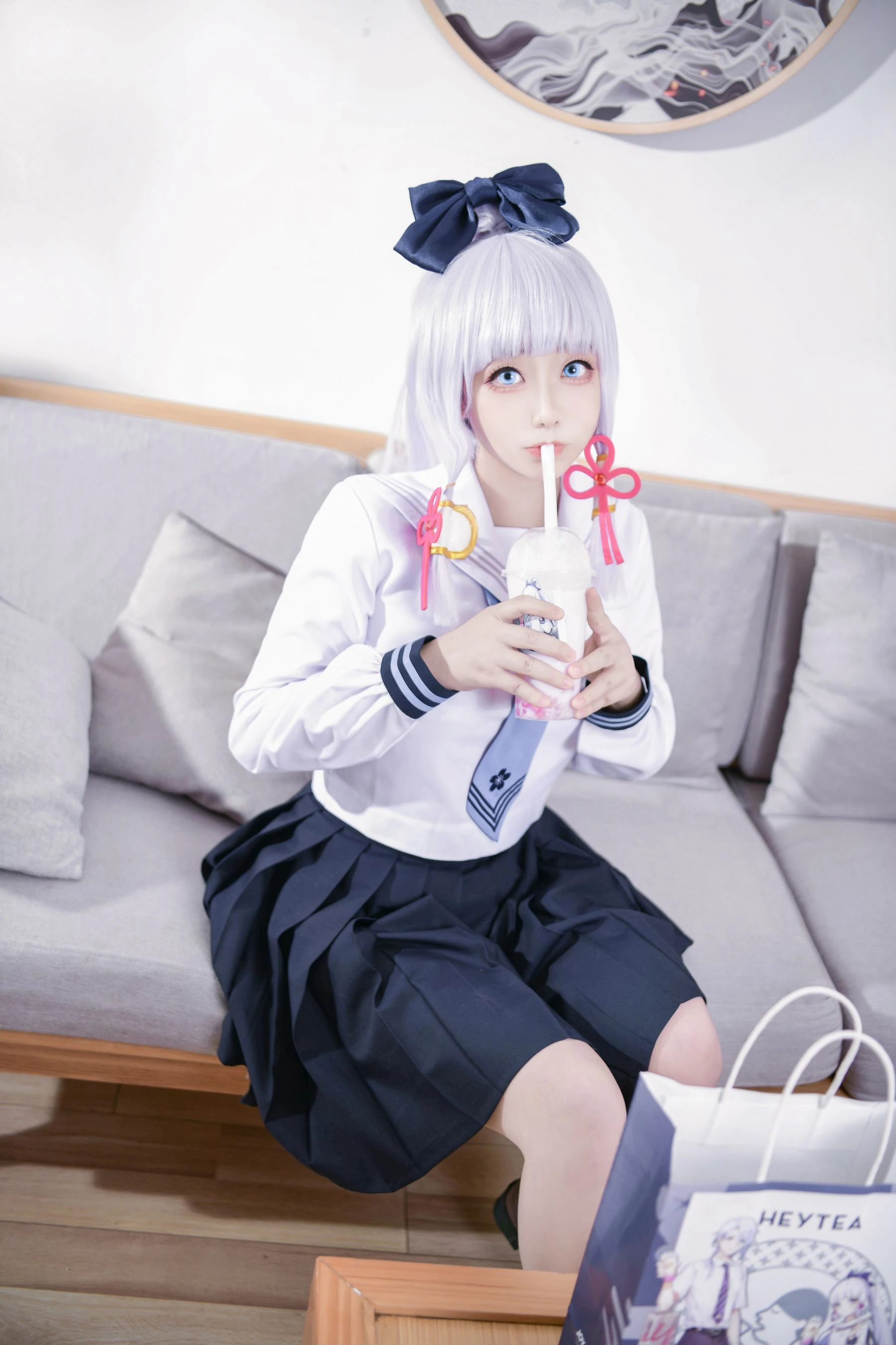 章鱼娘 – 原神 神里綾華 JK插图6