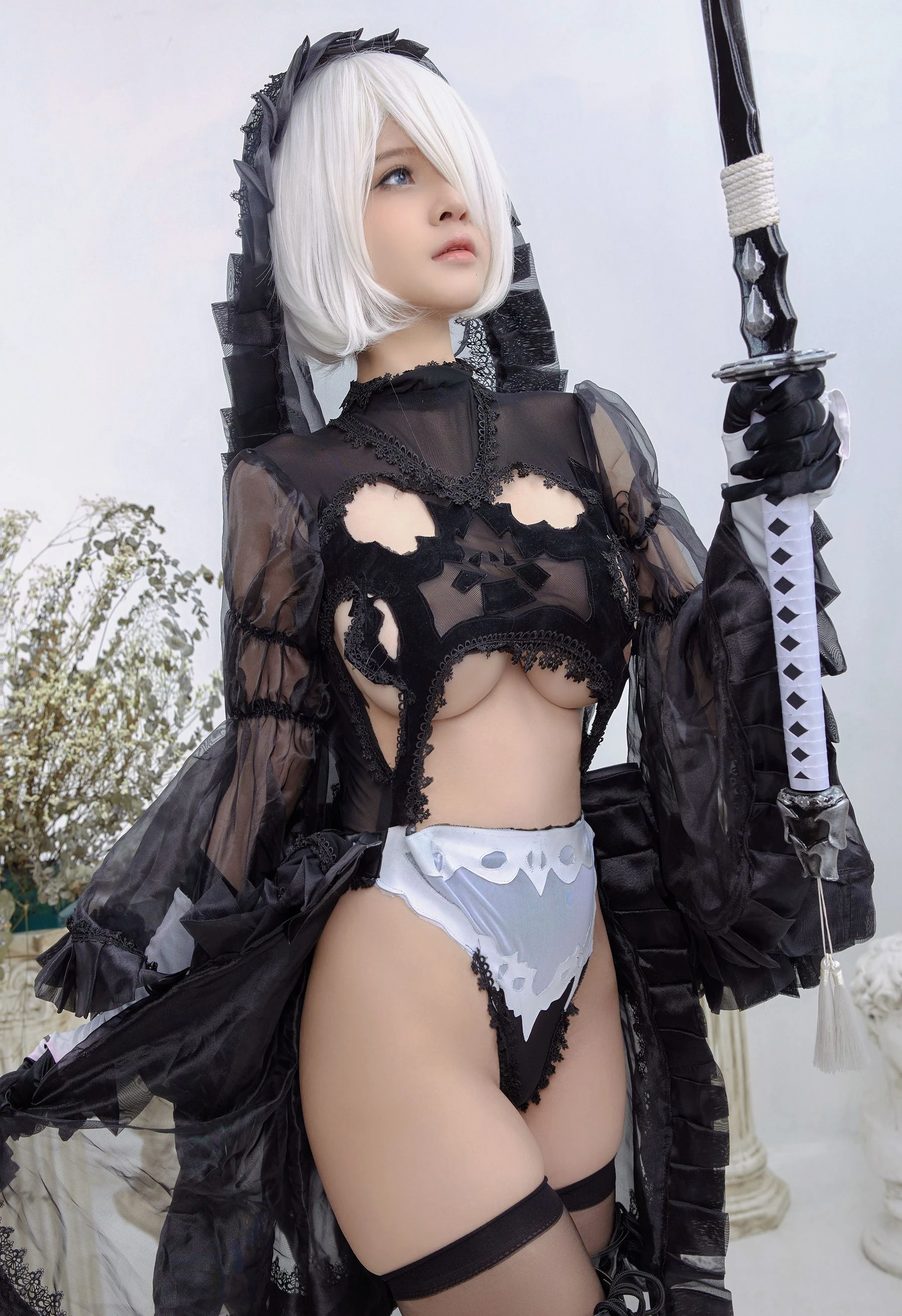 Azami福利 – 2B Black Dress [20P]插图6