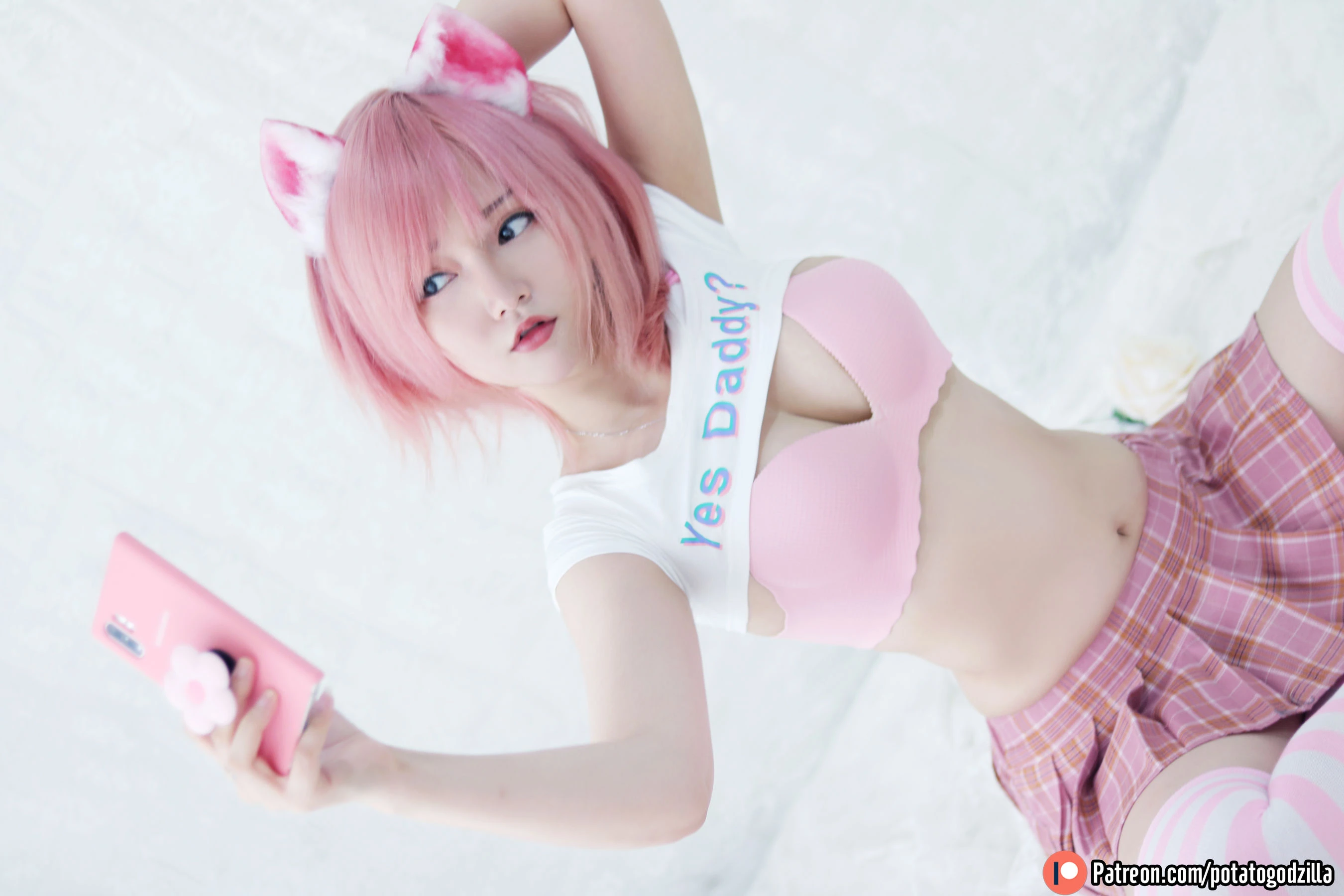 Coser小姐姐Potato Godzilla – Pink Casual [36P]高清在线欣赏-撸撸奈子