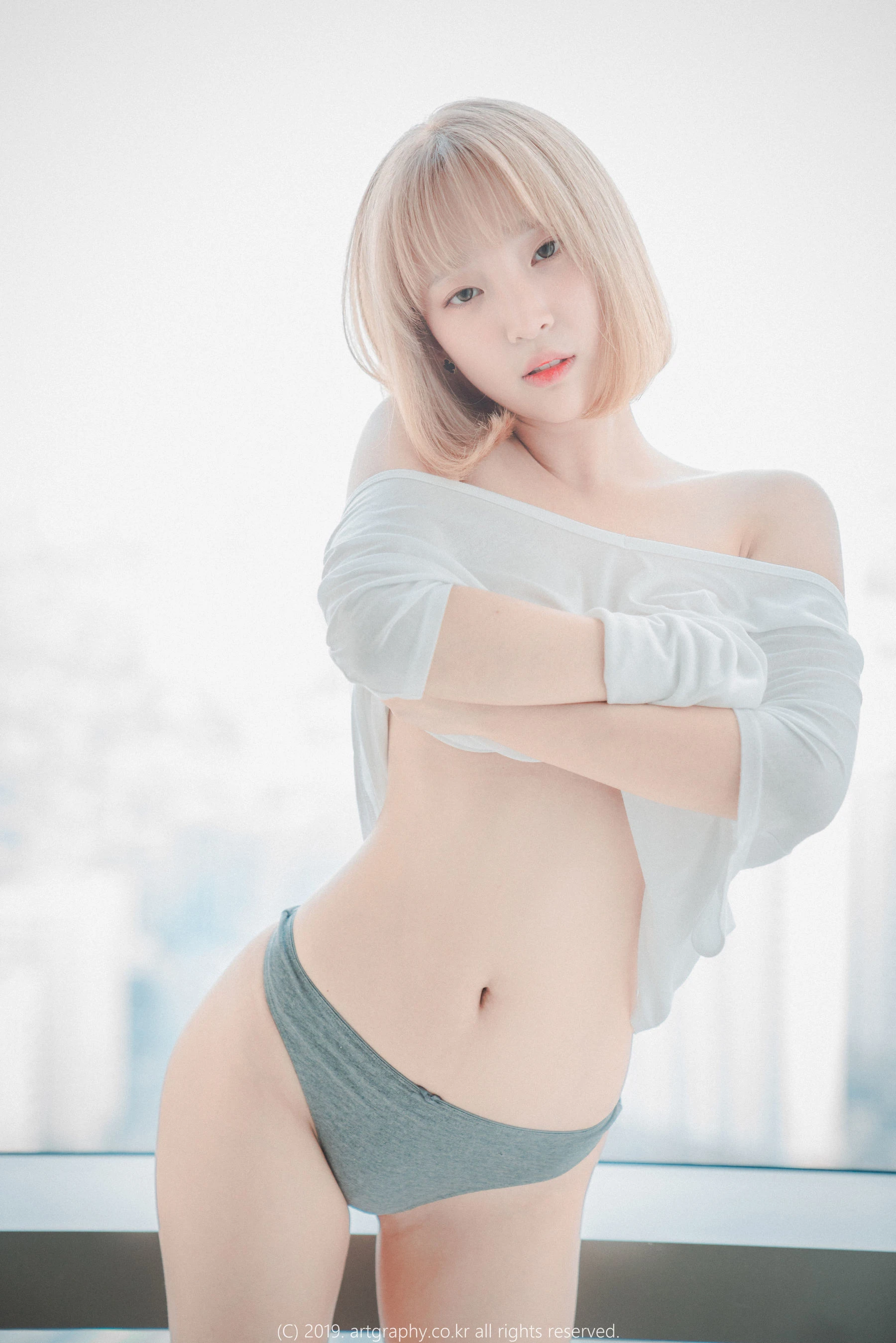 [ARTGRAVIA] VOL.062 姜仁卿 – 丁字裤+T恤衫+网袜兔女郎插图5