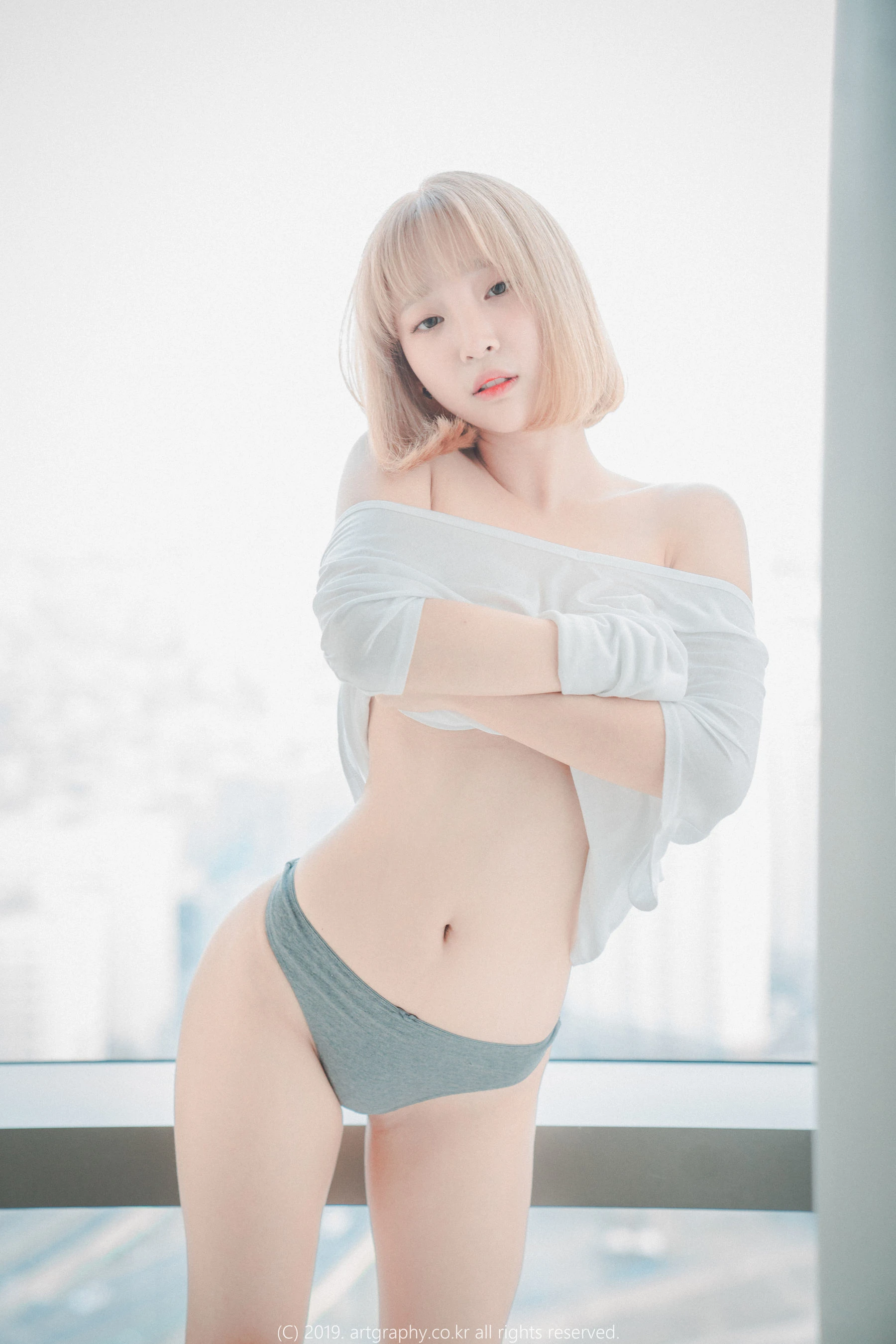 [ARTGRAVIA] VOL.062 姜仁卿 – 丁字裤+T恤衫+网袜兔女郎插图6