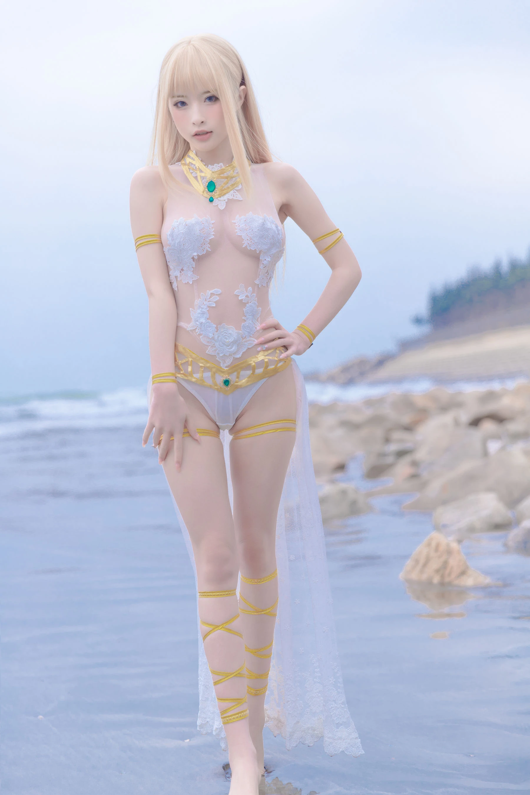 尤物清水由乃 – 玛丽萝丝白色泳衣插图4