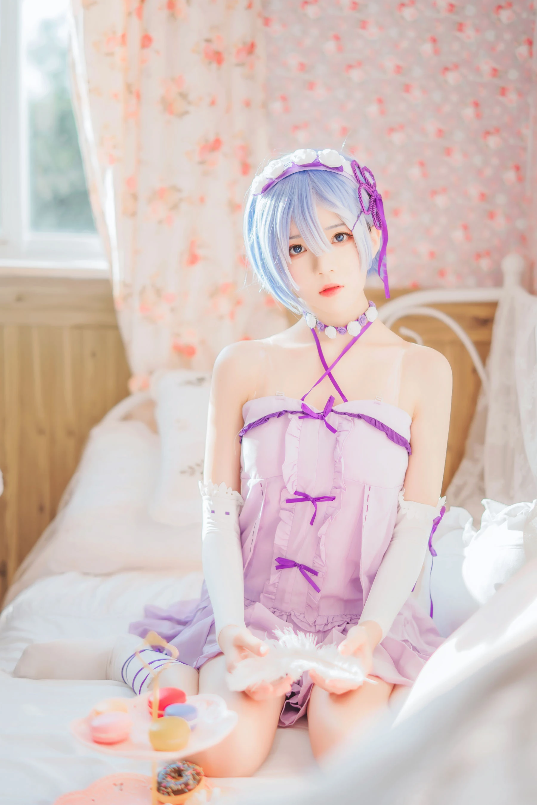 桜桃喵 – 蕾姆小睡裙插图1