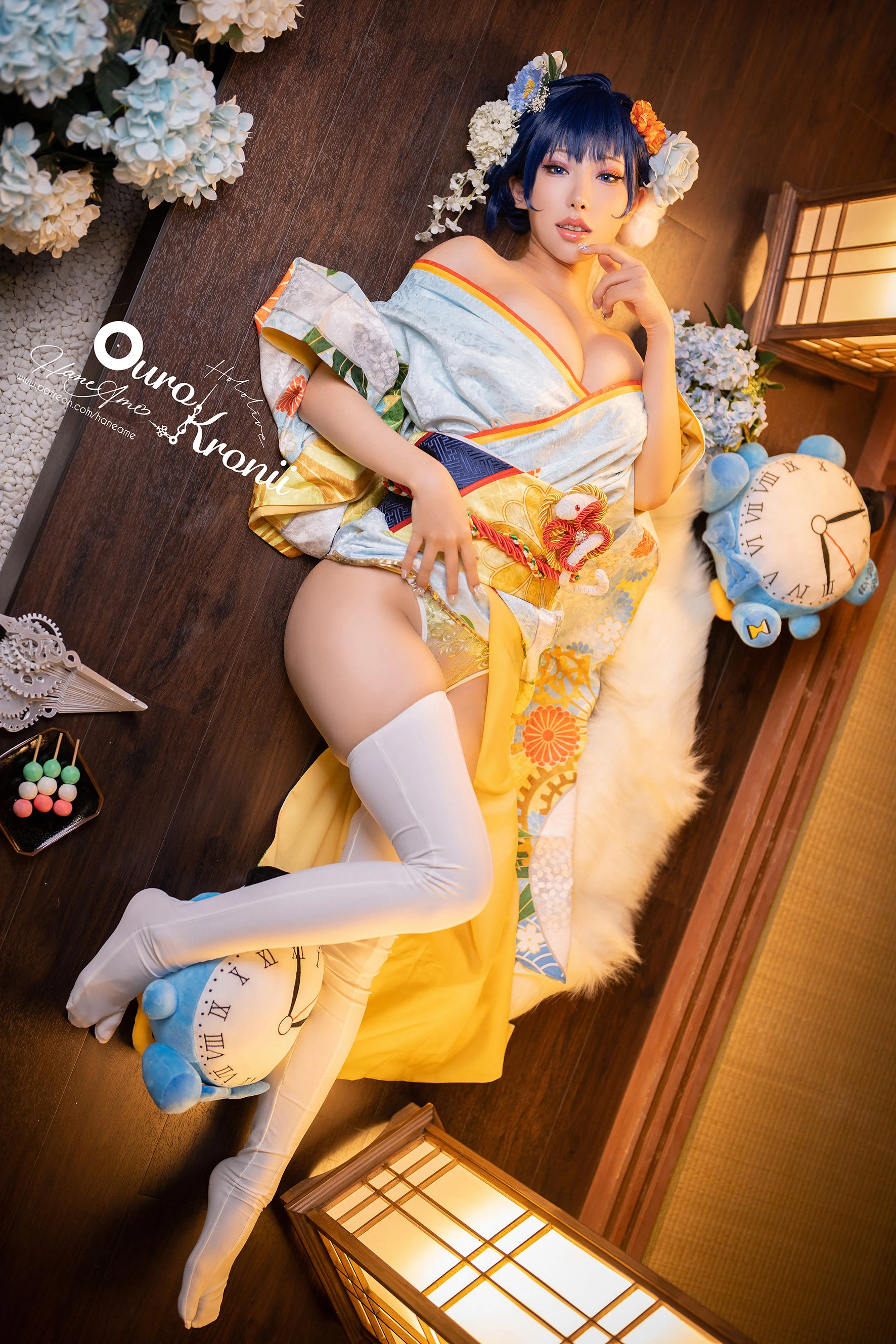 Hane Ame 雨波 – Hololive Kronii 時間 Kimono插图8