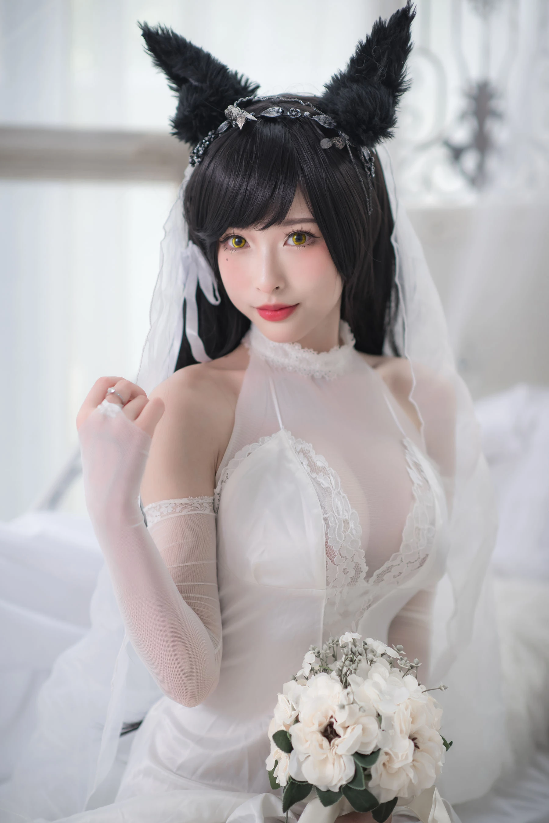 尤物清水由乃 – 爱宕婚纱插图1