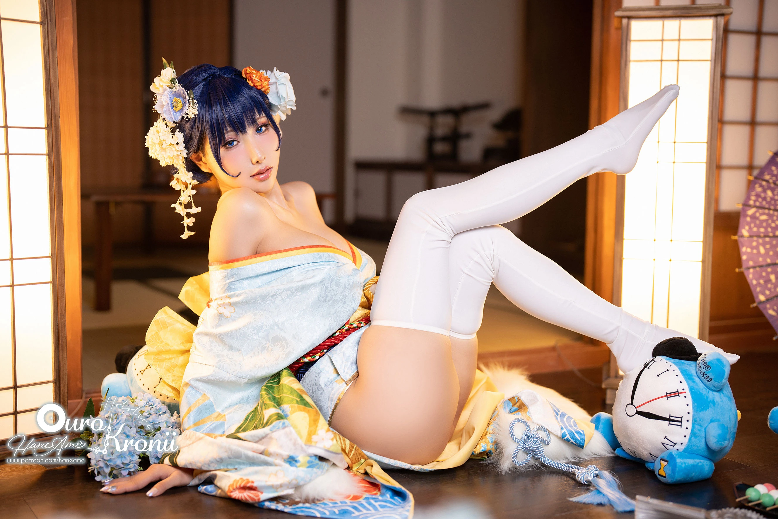 Hane Ame 雨波 – Hololive Kronii 時間 Kimono插图2