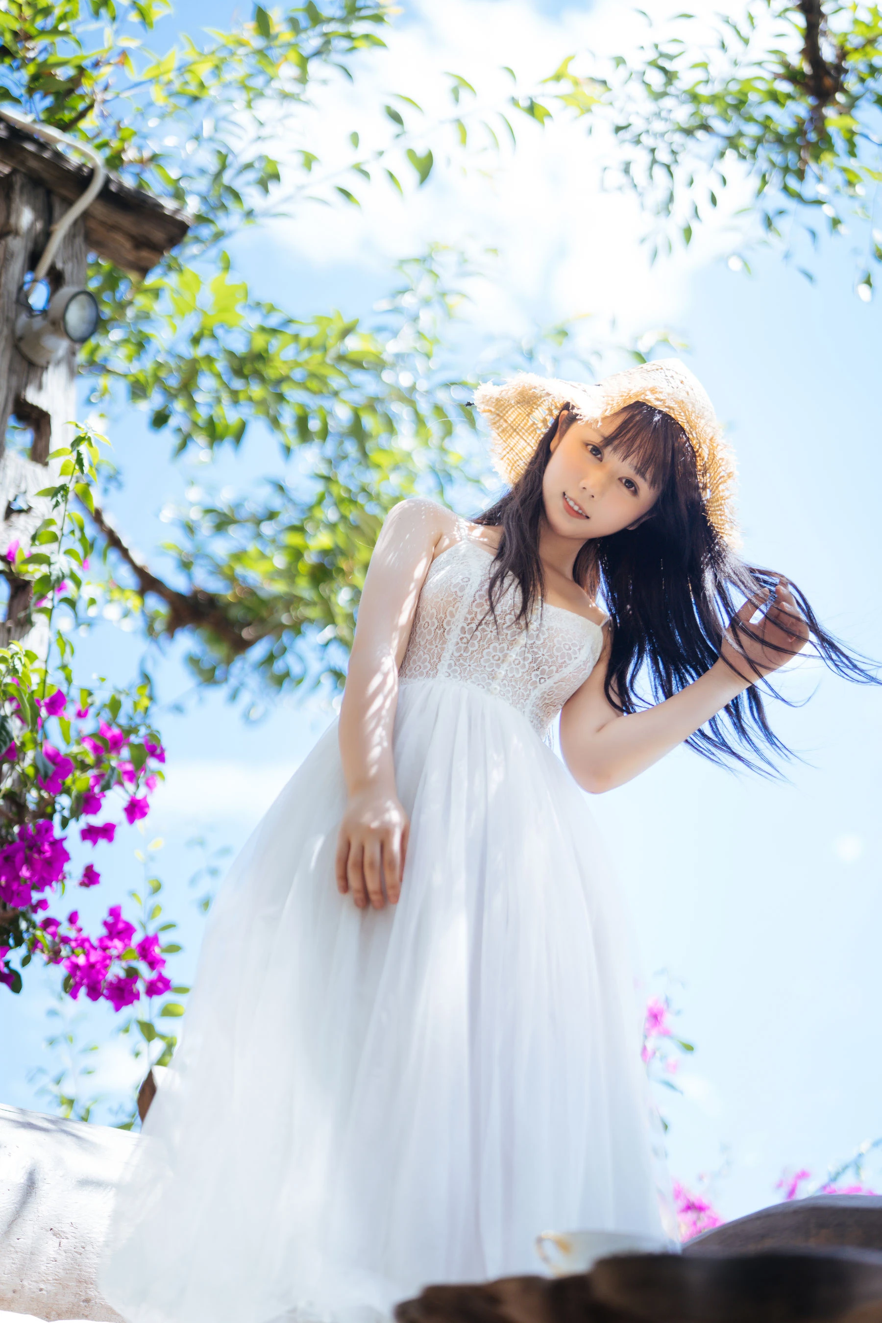微博福利姬镜酱 – 静夏之白裙少女插图3
