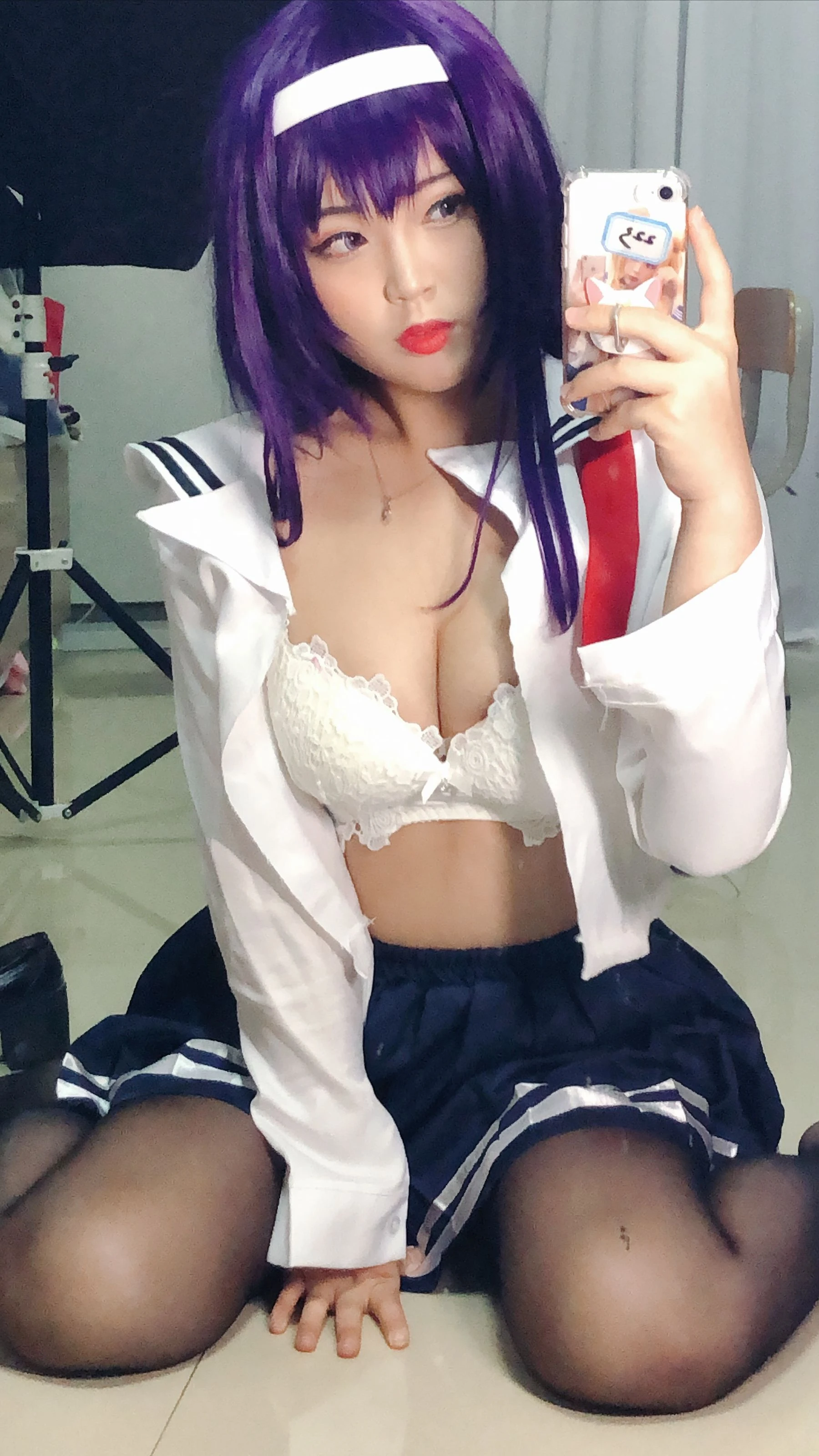 萌系小姐姐-白烨- – 学姐校服插图3