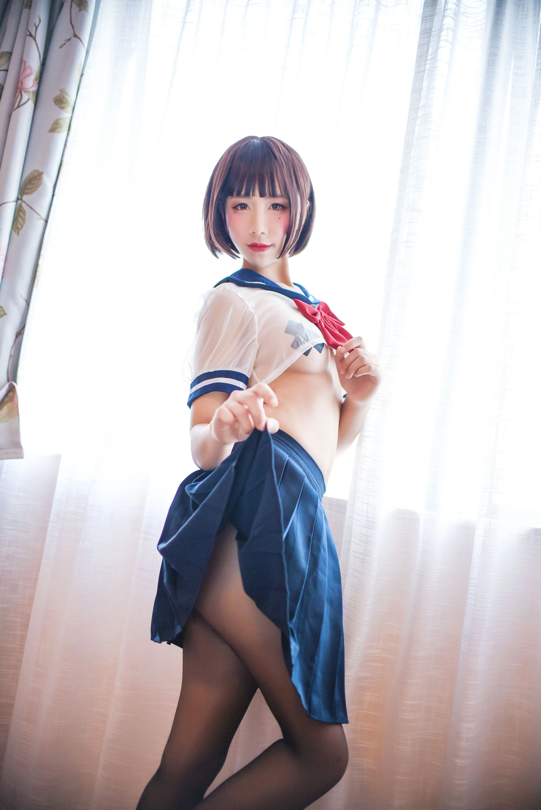 动漫博主九曲Jean JK透明制服插图1