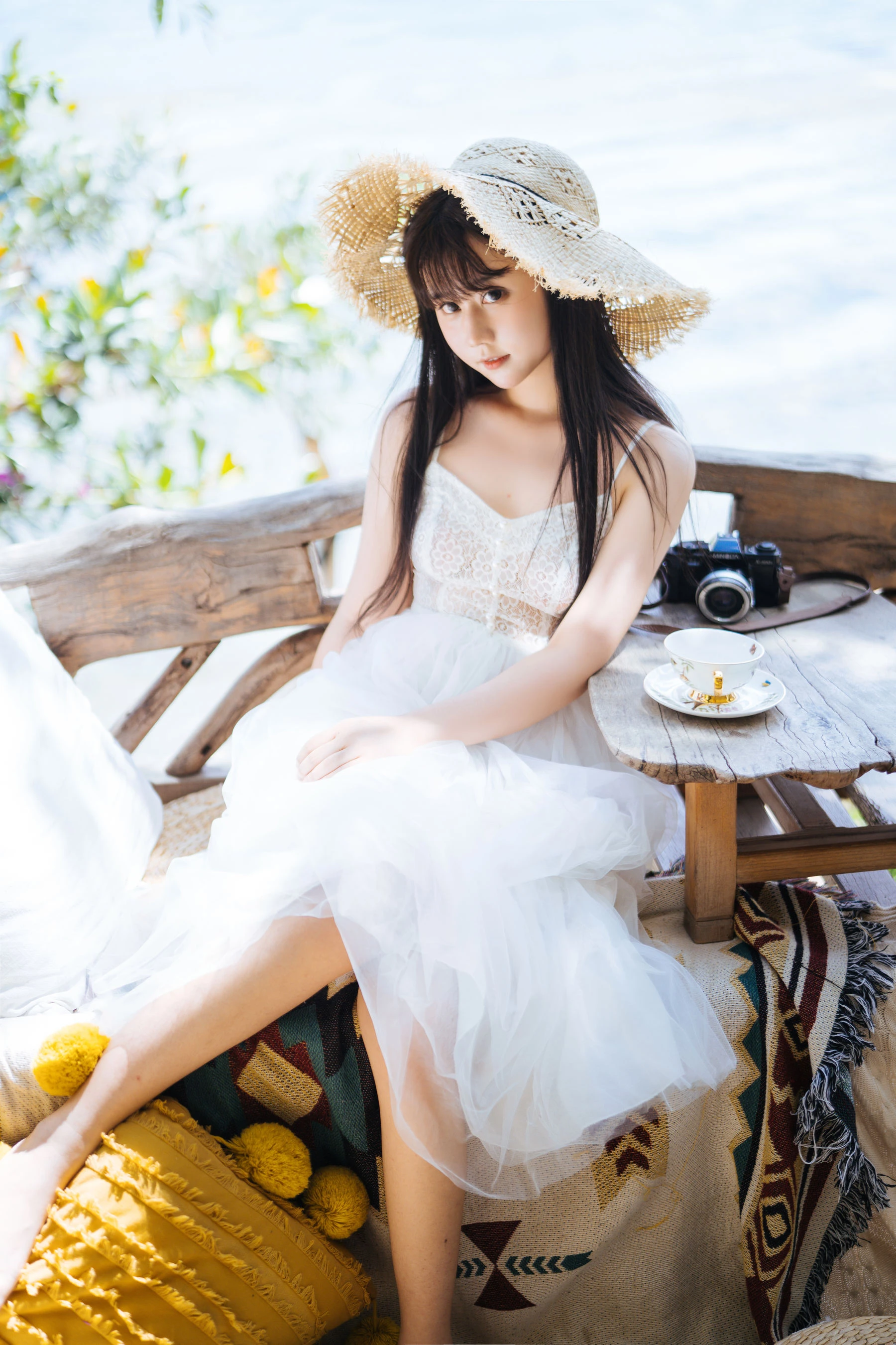 微博福利姬镜酱 – 静夏之白裙少女插图4