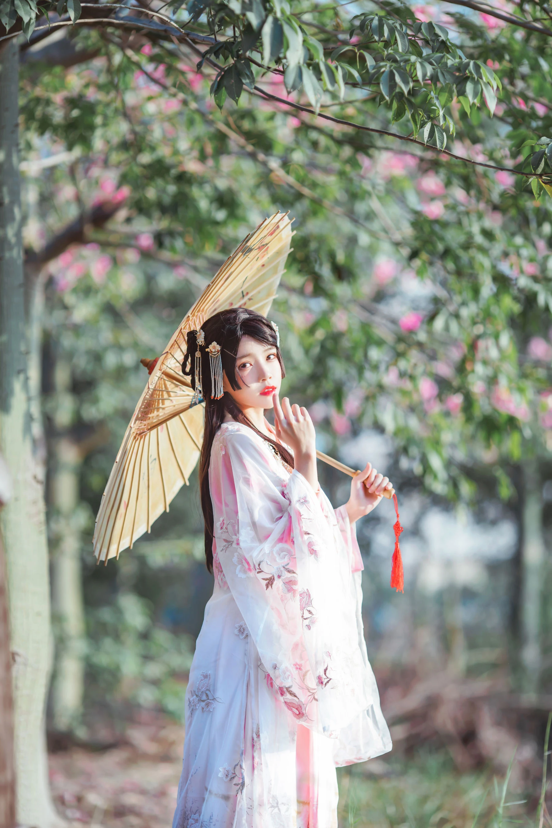 桜桃喵 – 温柔之汉服桃花插图3