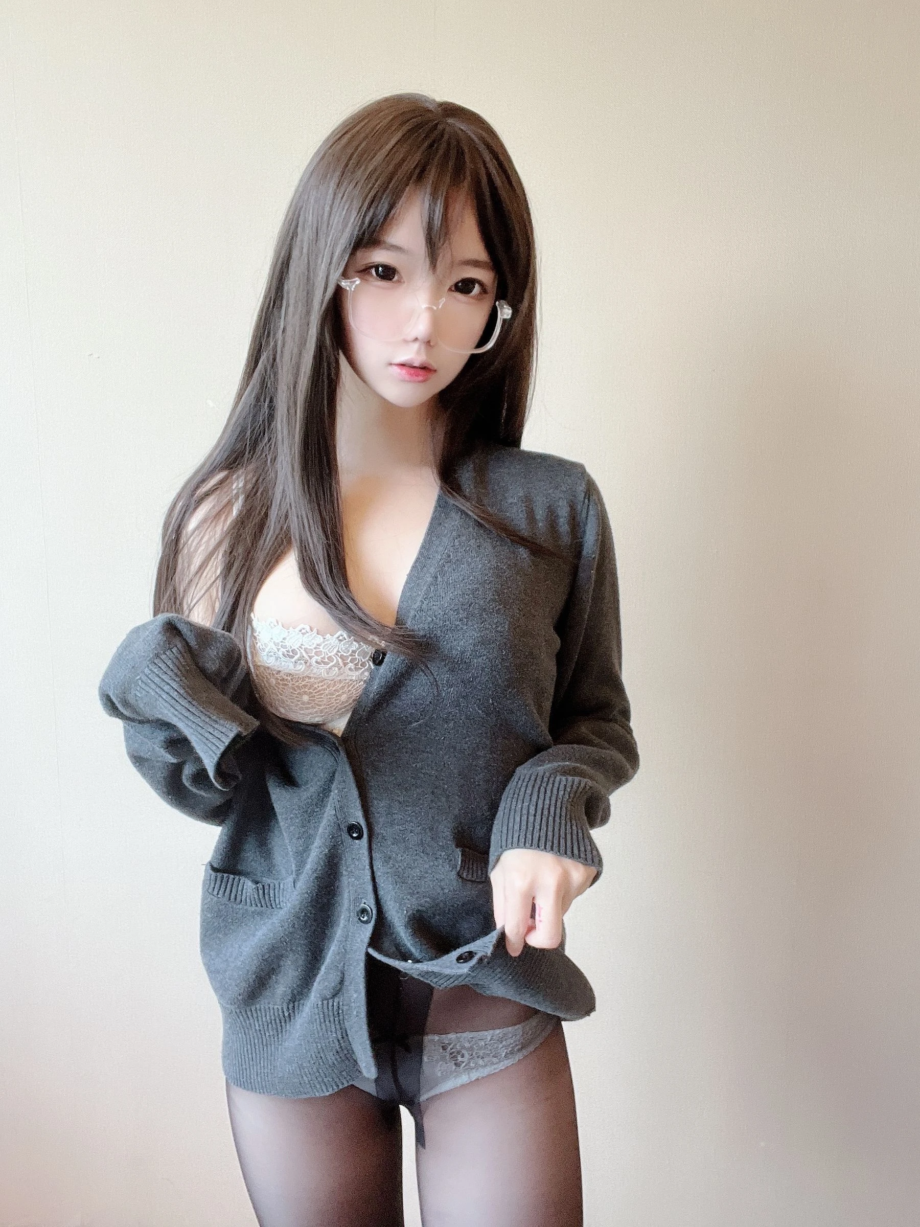 莉犬酱 – 黑丝白蕾丝插图7