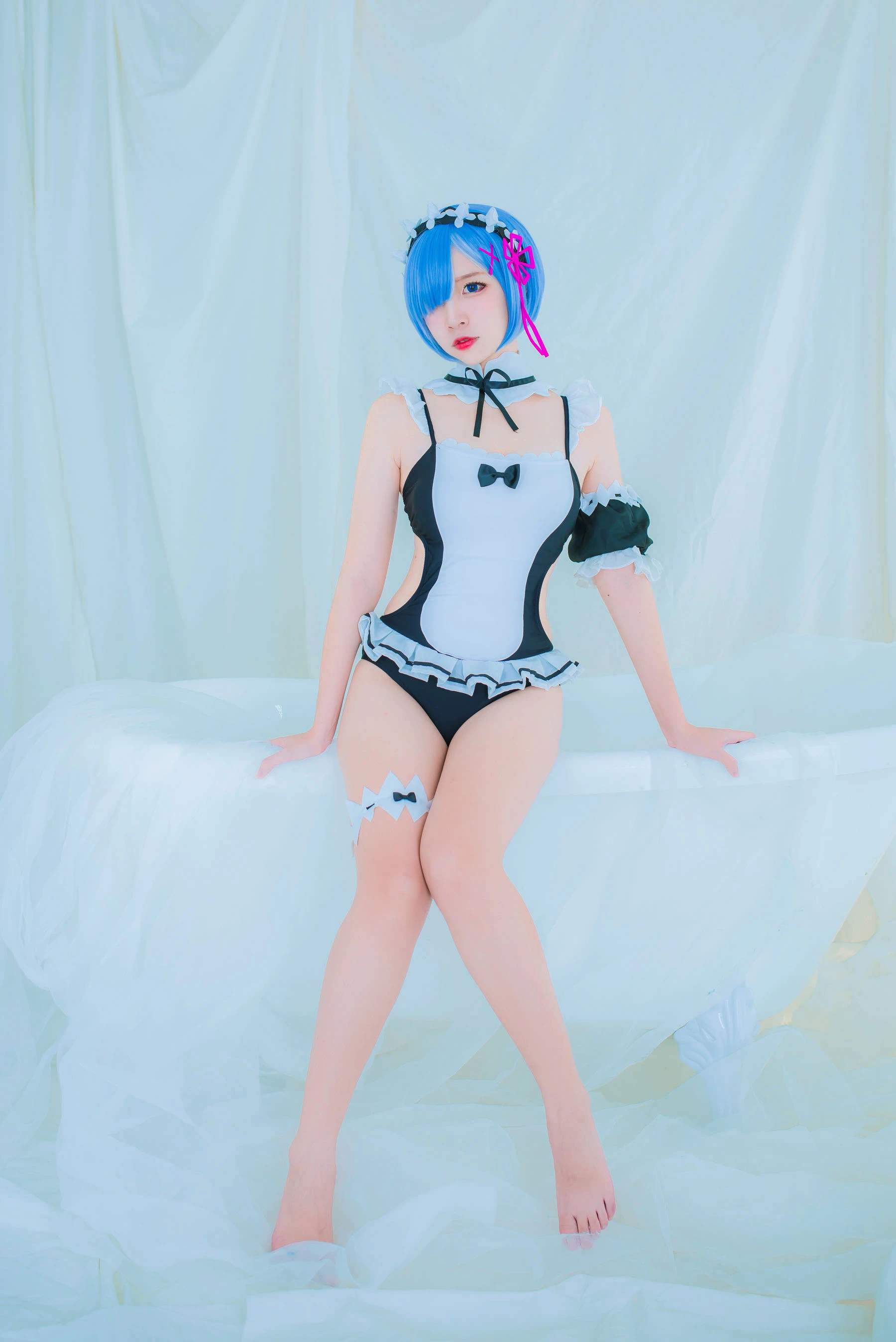 人气Coser二佐Nisa 蕾姆泳装插图5