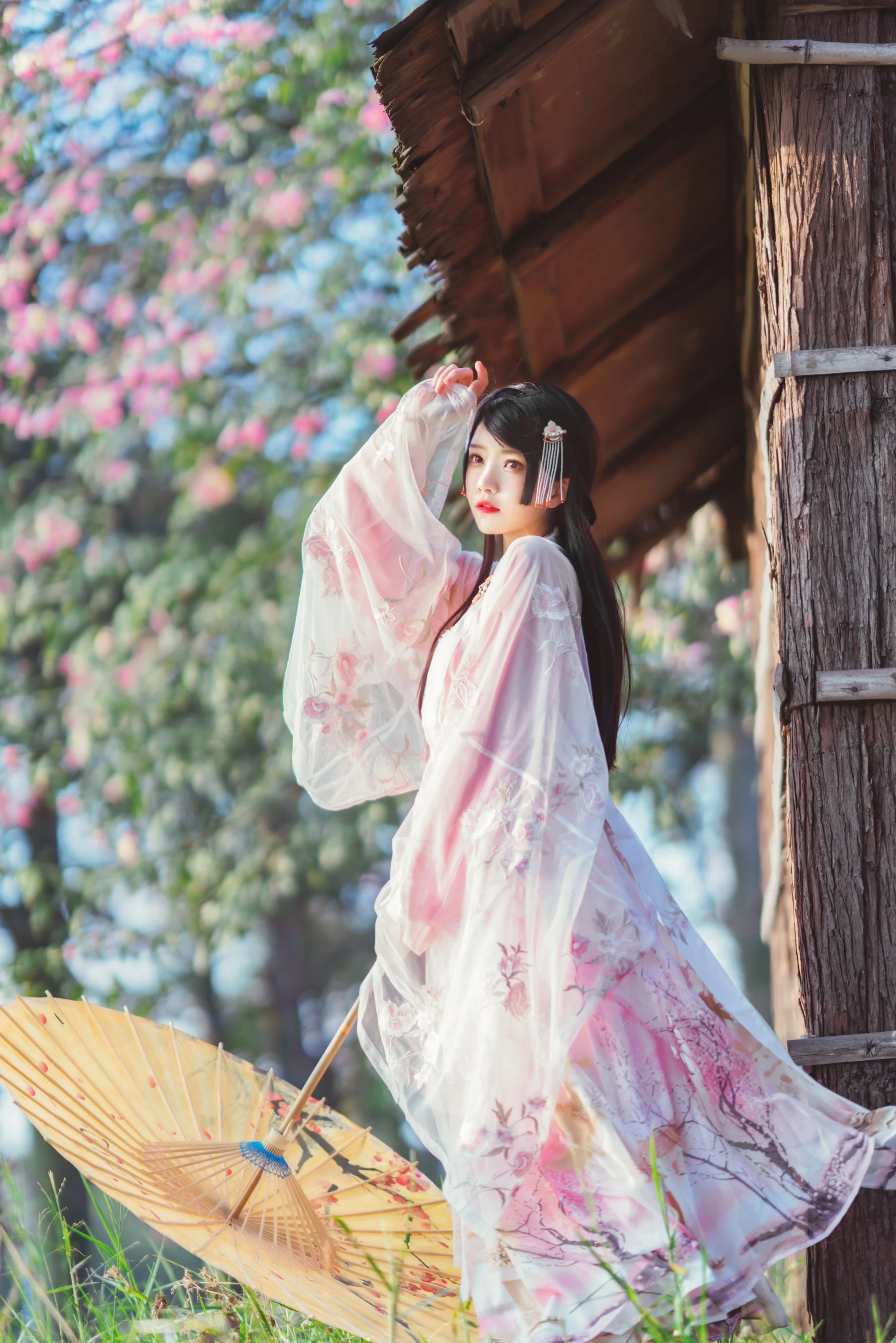 桜桃喵 – 温柔之汉服桃花插图4