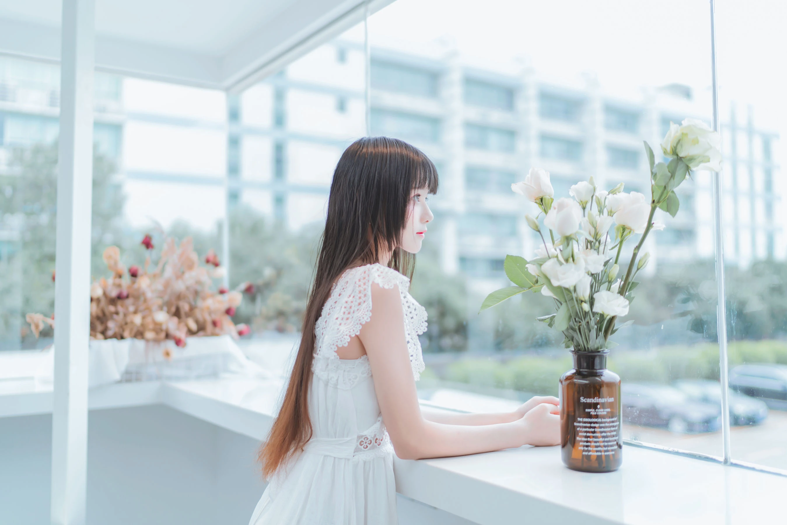 桜桃喵 – 清新之白花花插图1