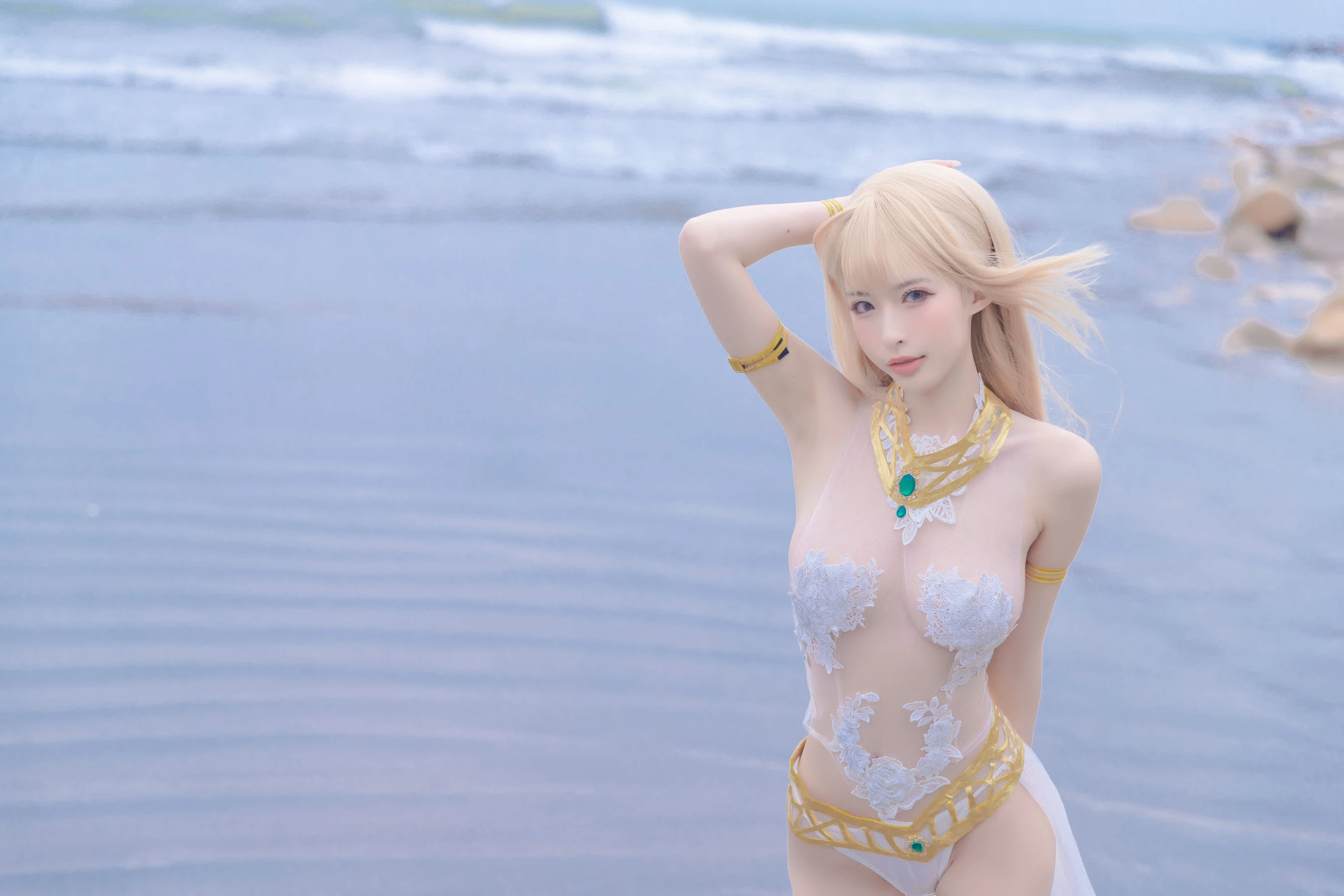 尤物清水由乃 – 玛丽萝丝白色泳衣插图5