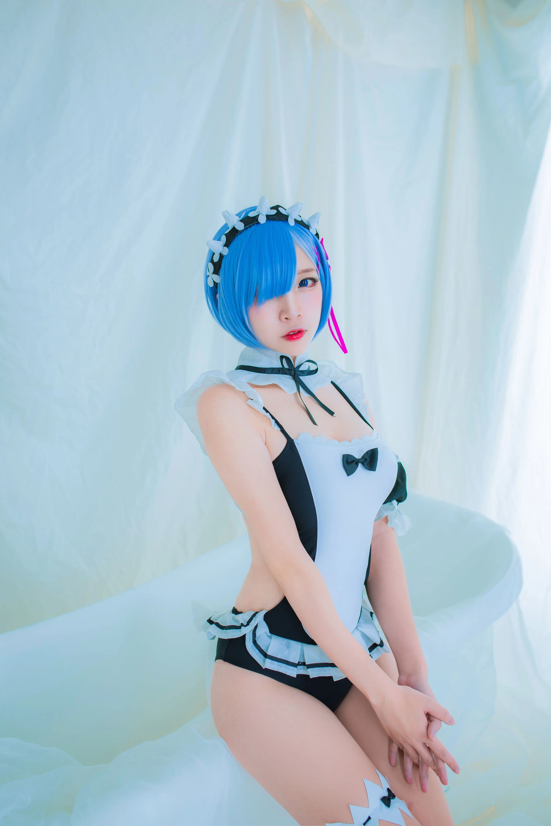 人气Coser二佐Nisa 蕾姆泳装插图3