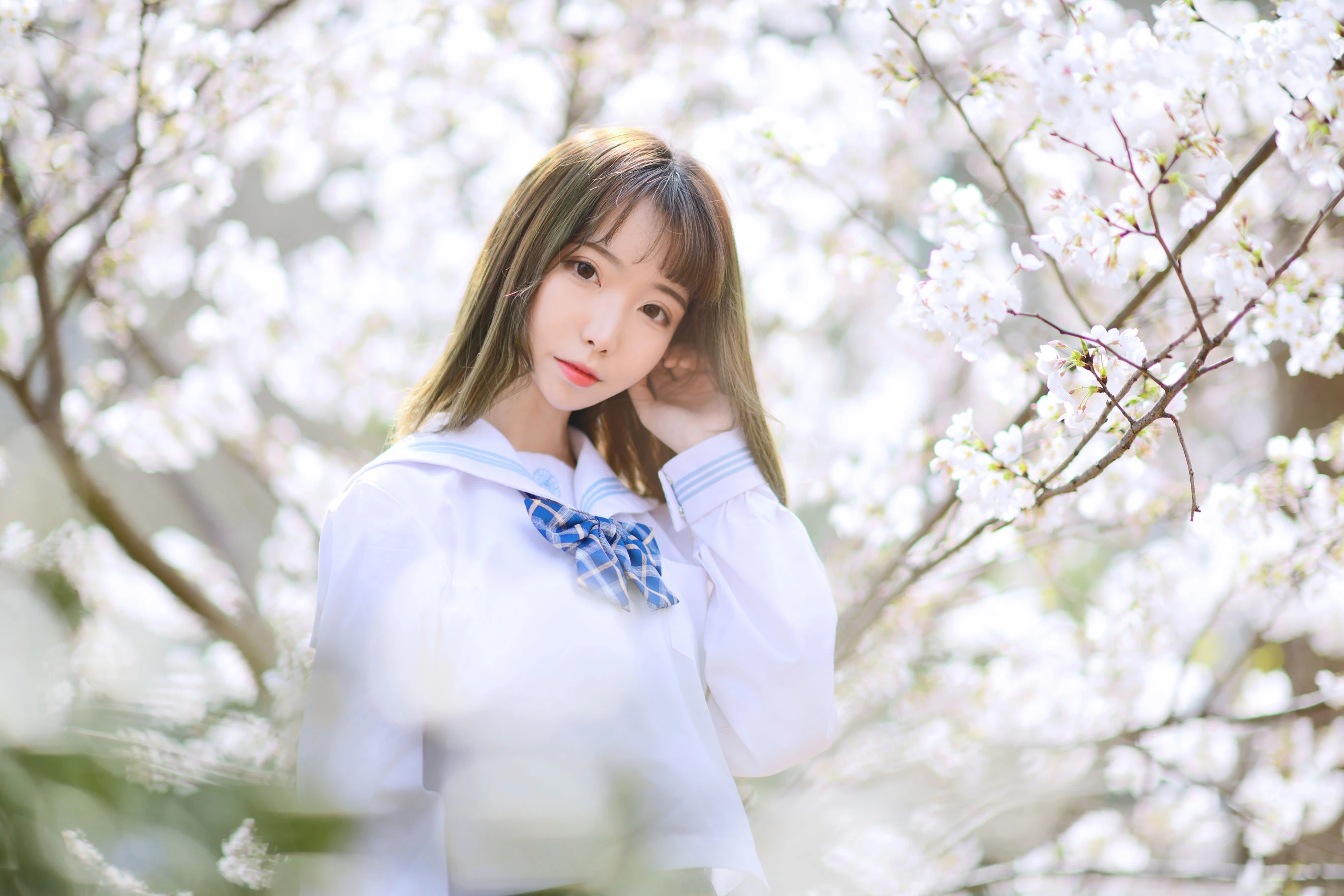 可爱妹子Fushii_海堂 – 樱花树下插图5