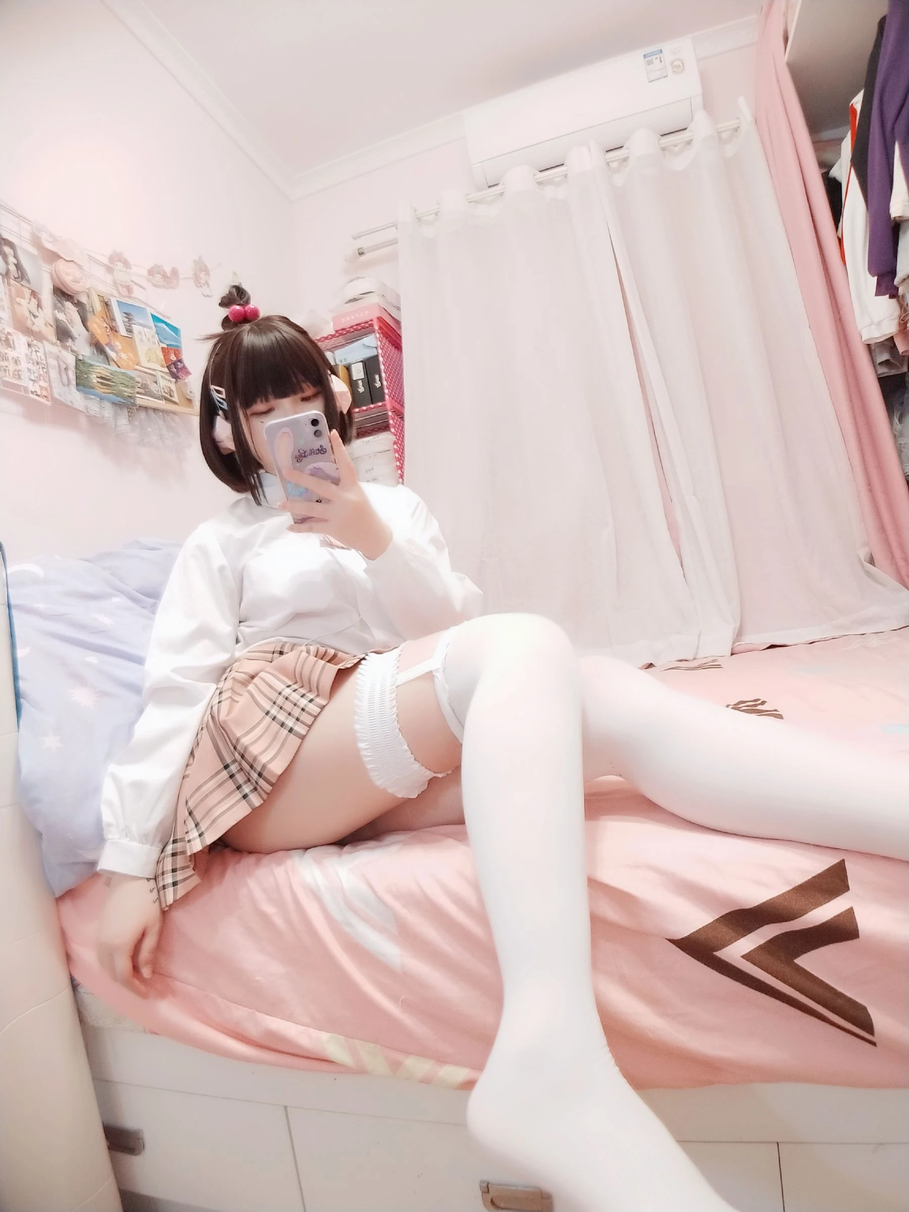 二次元美女古川kagura – 白丝JK插图5