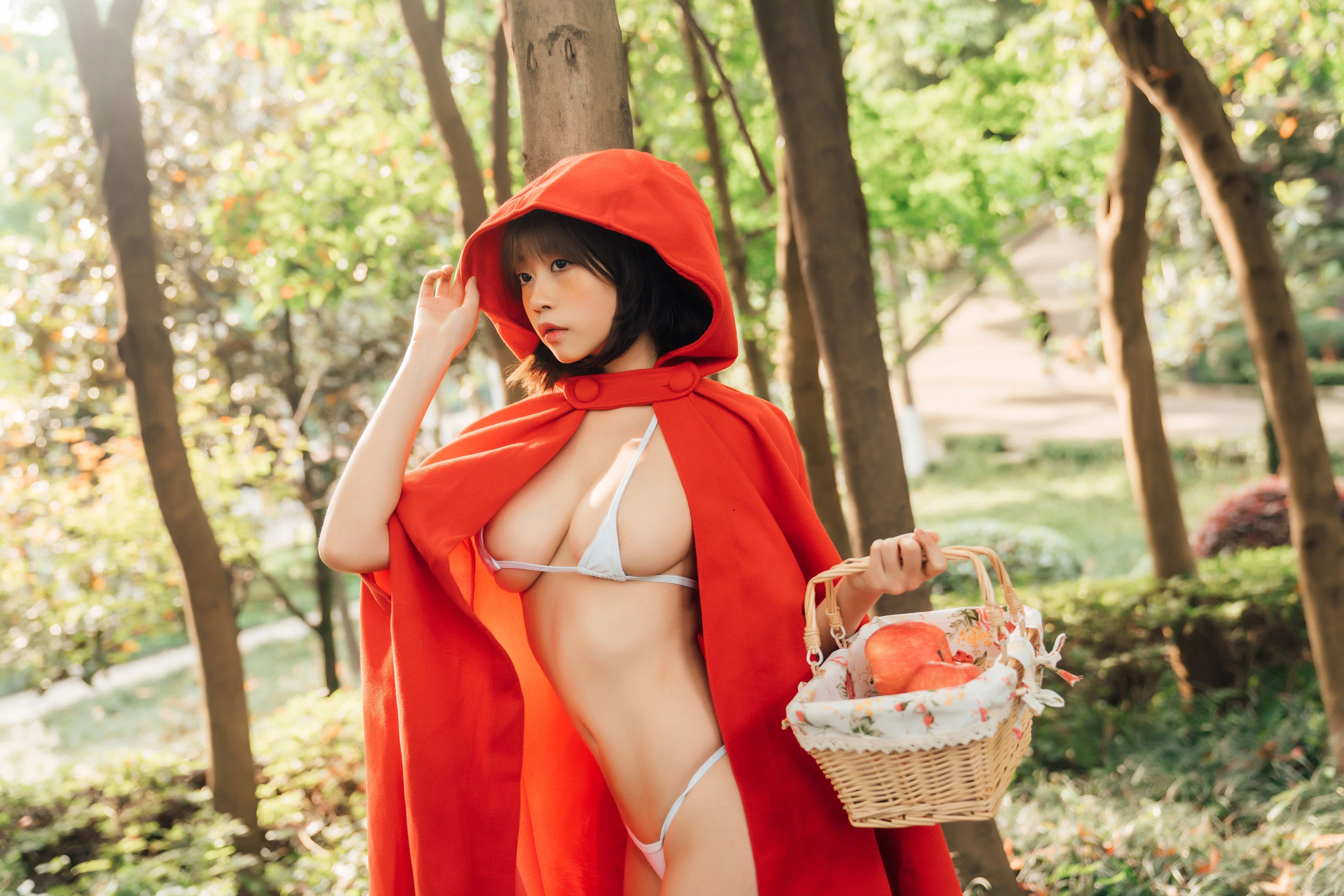 萌妹奈汐酱nice – 大红帽插图2