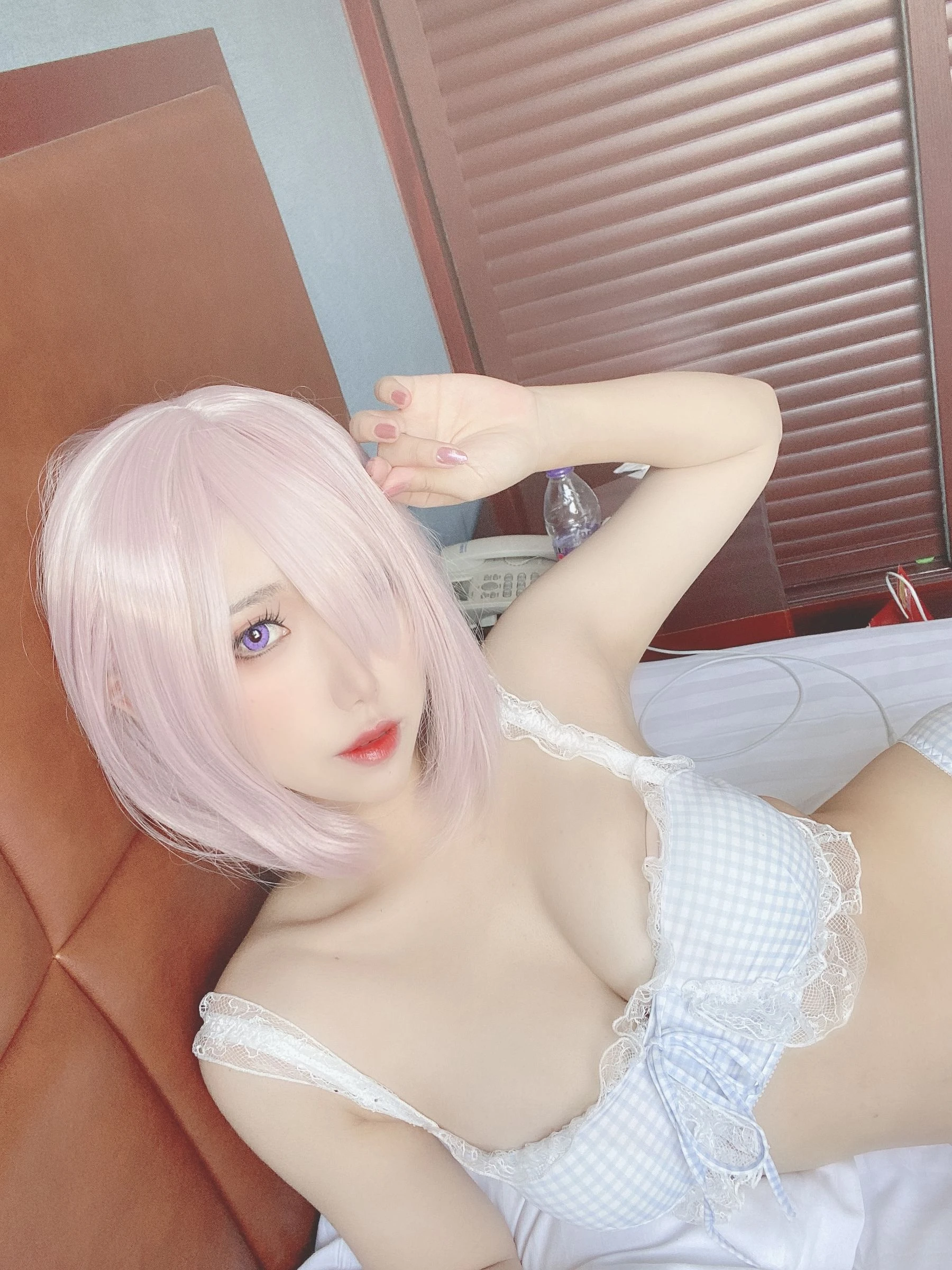 芋圆侑子SJ_ – 蓝格子小清新插图1