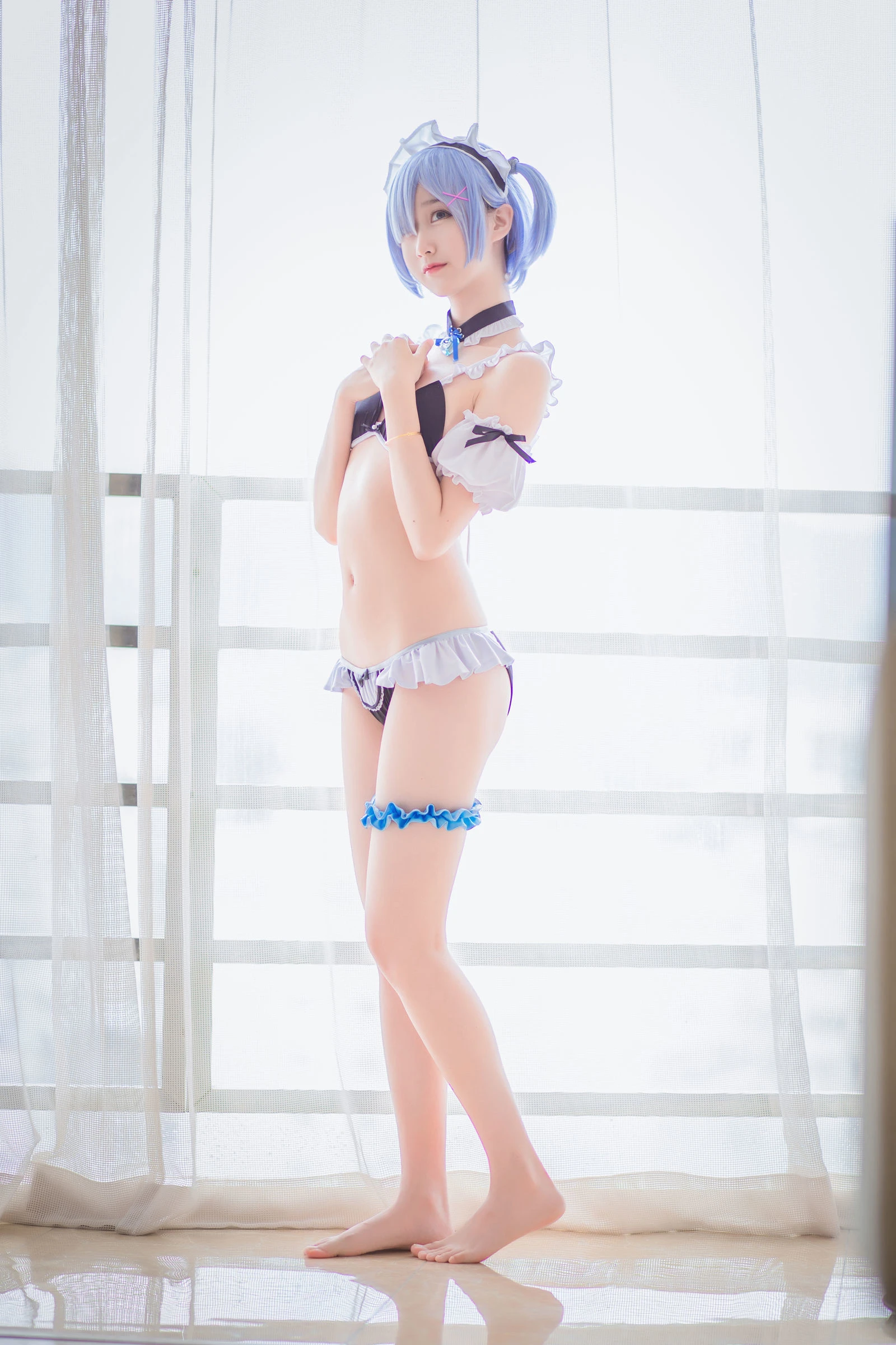 木绵绵OwO – 蕾姆泳装+兔女郎插图7