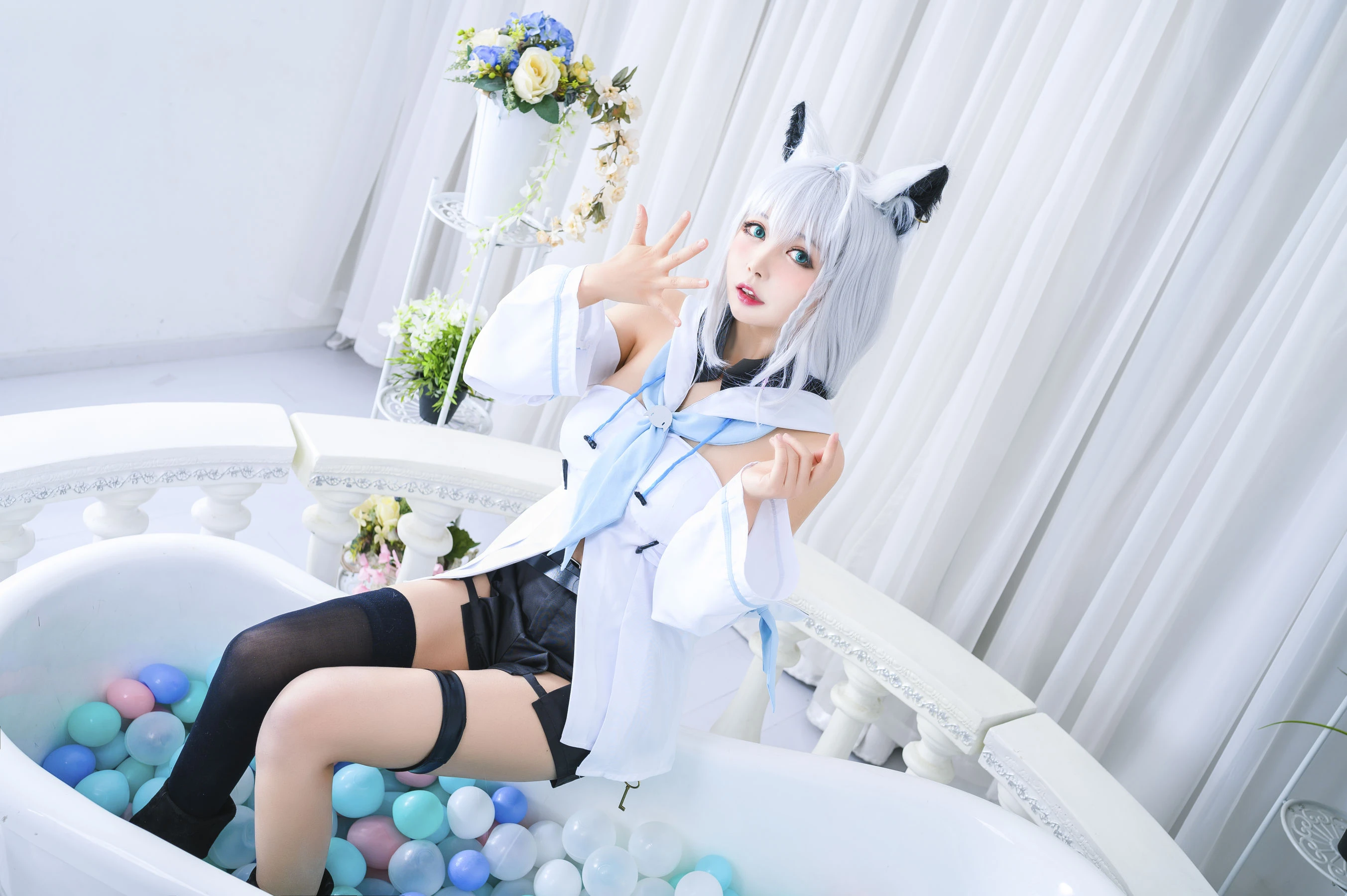 大眼萌妹黑猫猫OvO – 白上吹雪高清在线欣赏-撸撸奈子