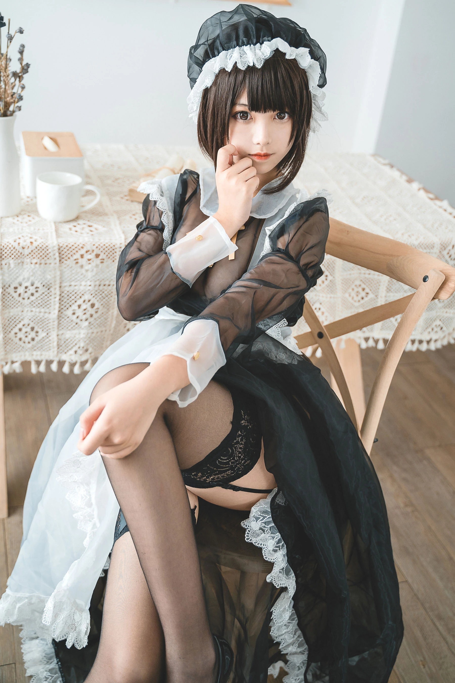 萌系小姐姐蜜汁猫裘 透明女仆插图6