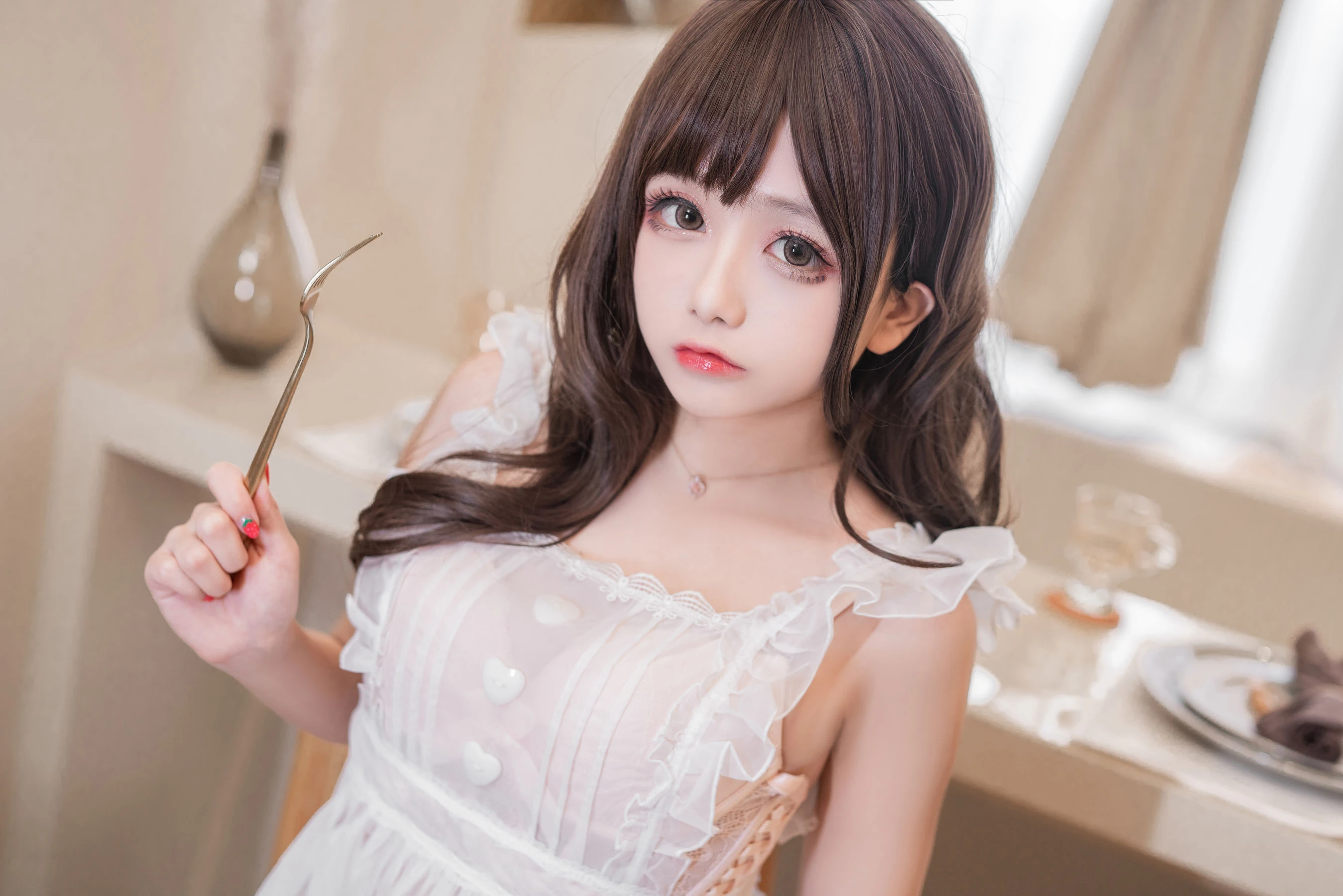 Cosplay日奈娇 – 围裙人妻 [57P]插图1