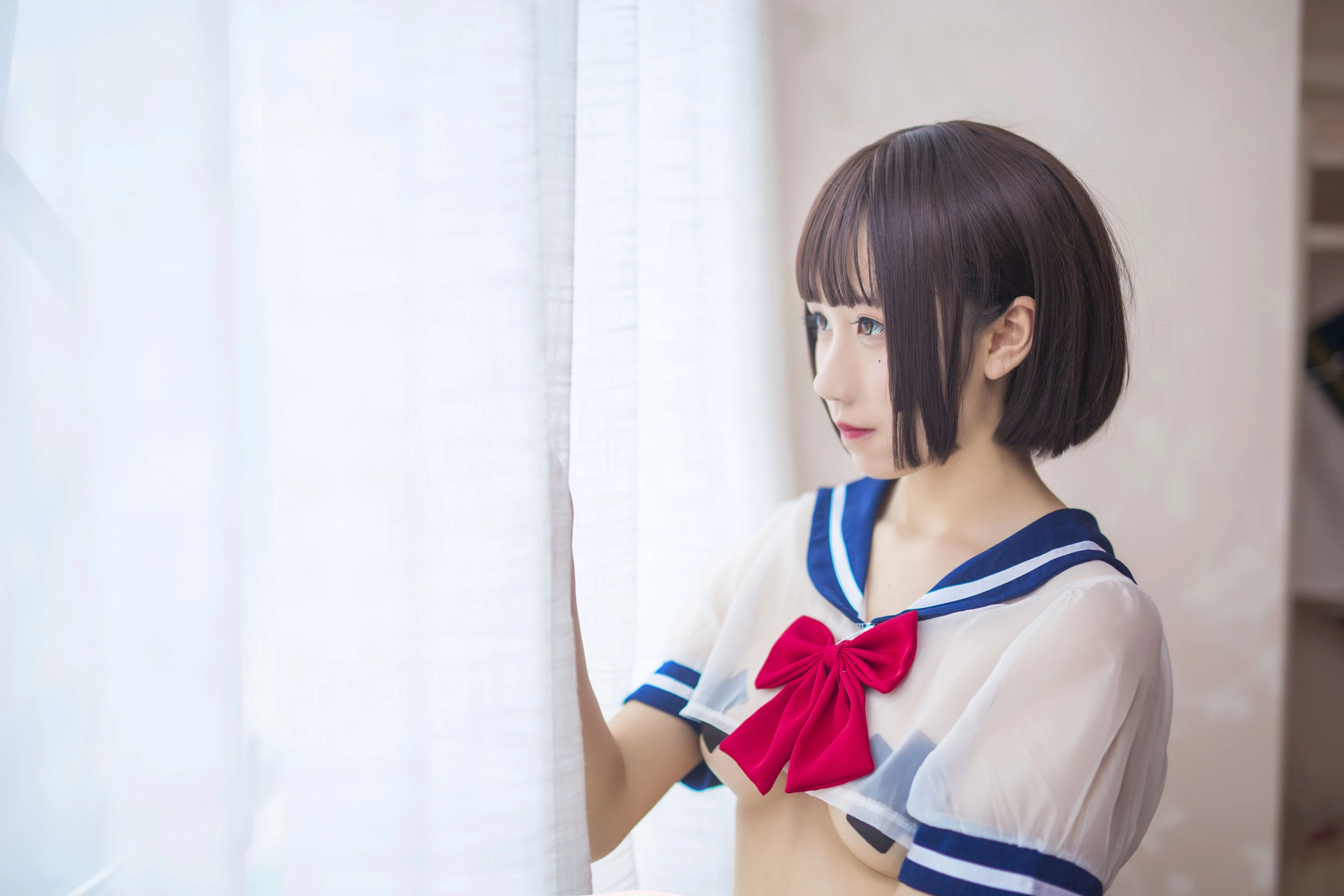 动漫博主九曲Jean JK透明制服插图6