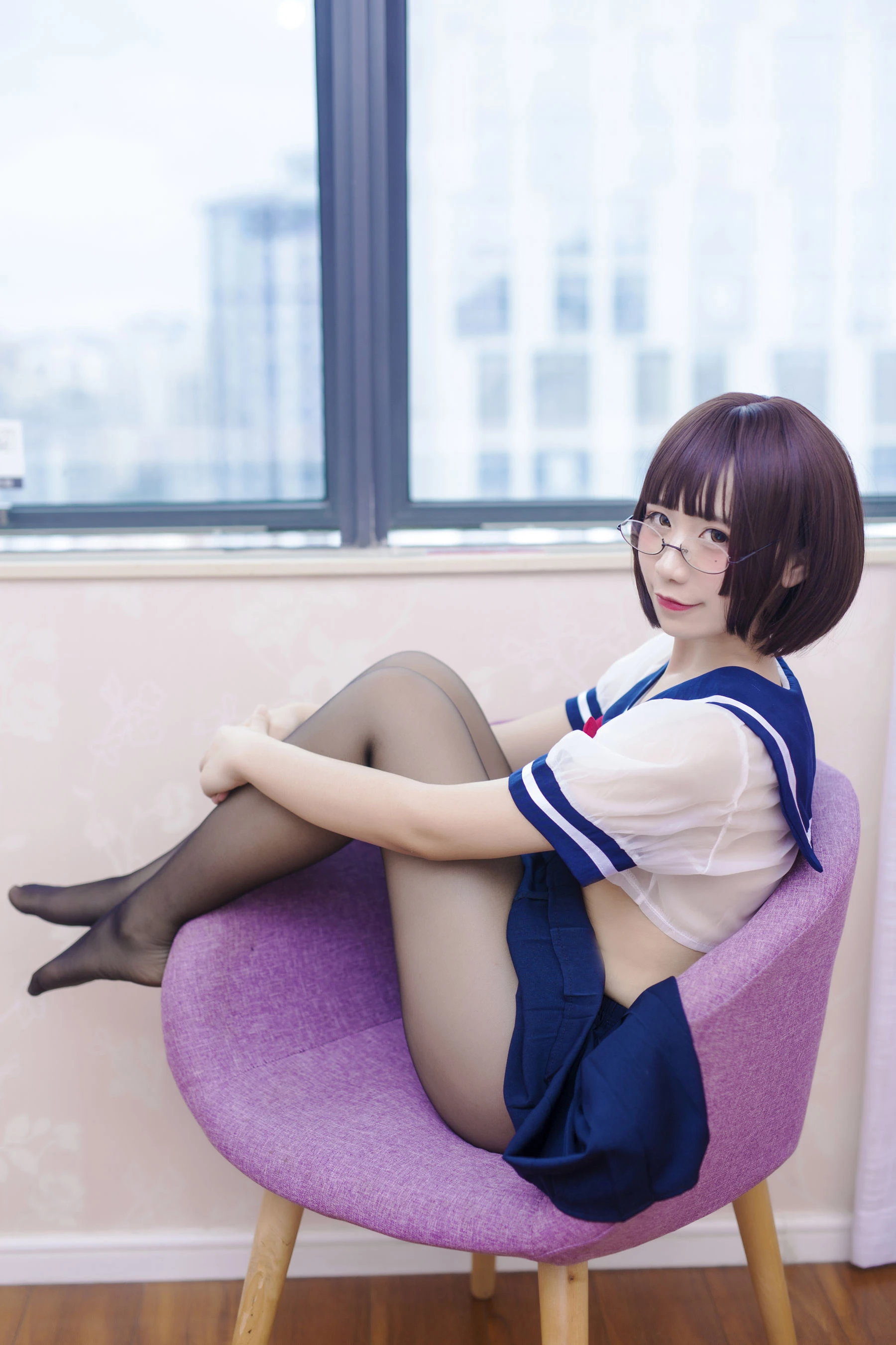 动漫博主九曲Jean JK透明制服插图3