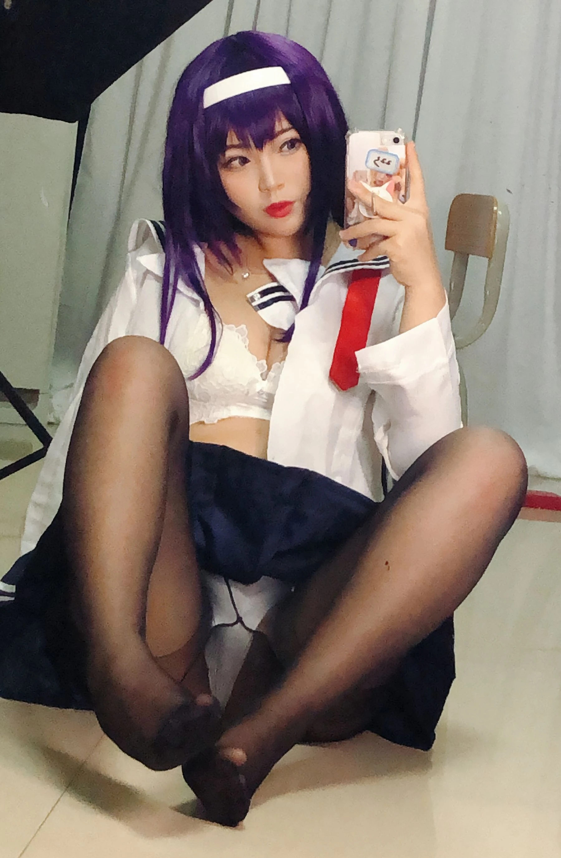 萌系小姐姐-白烨- – 学姐校服插图4