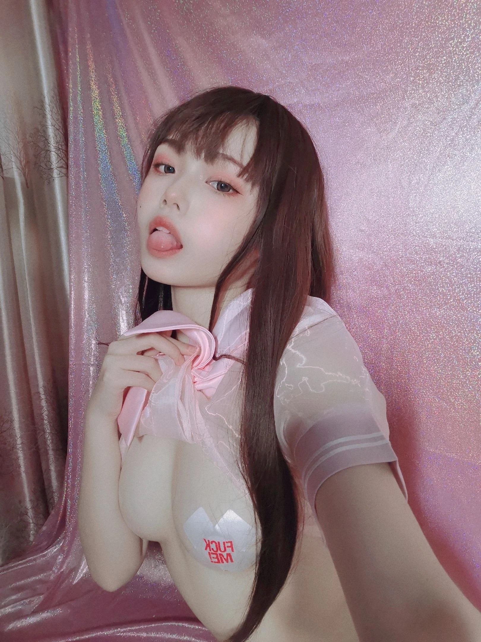 七月喵子 – 粉嫩水手服插图2