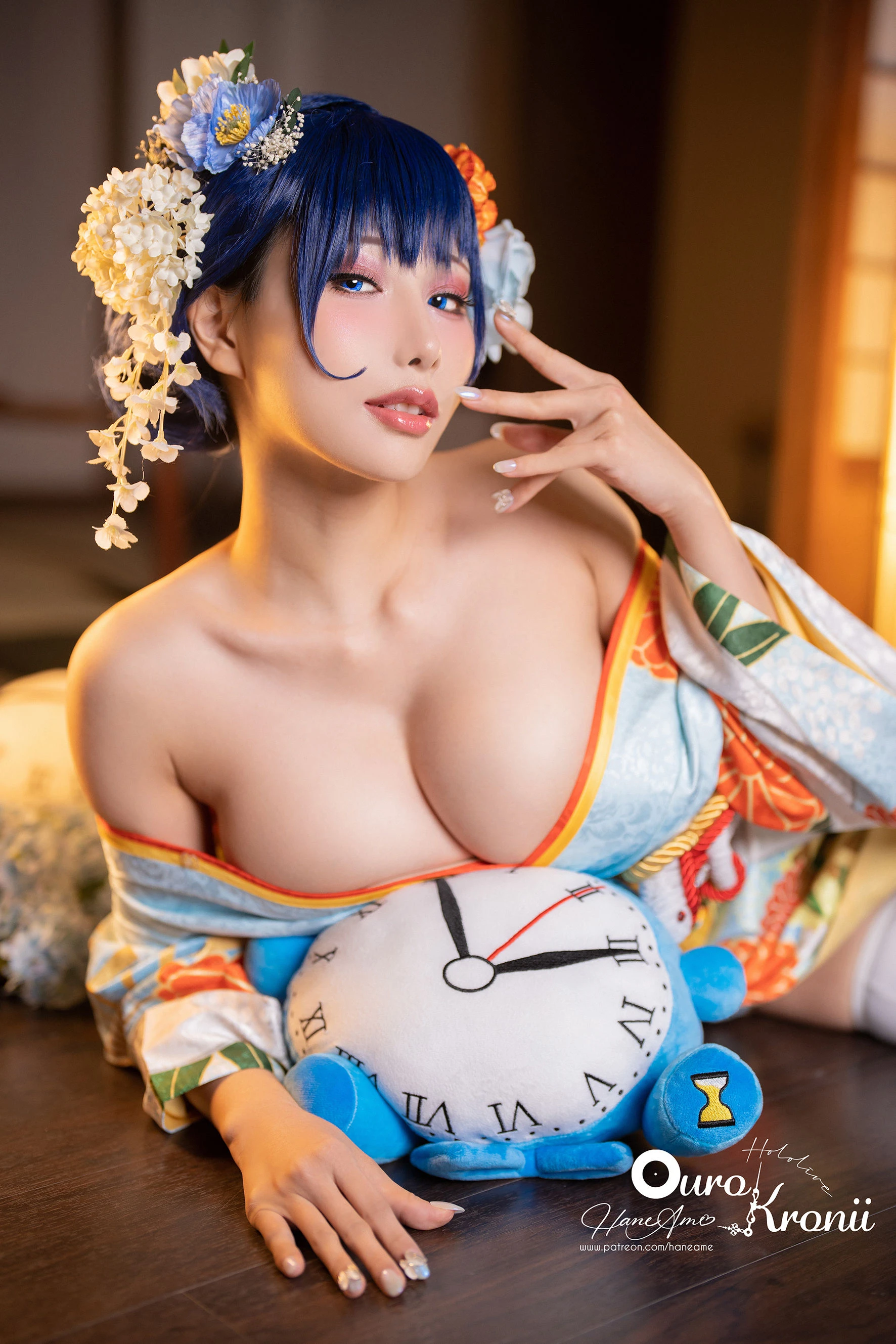 Hane Ame 雨波 – Hololive Kronii 時間 Kimono插图4