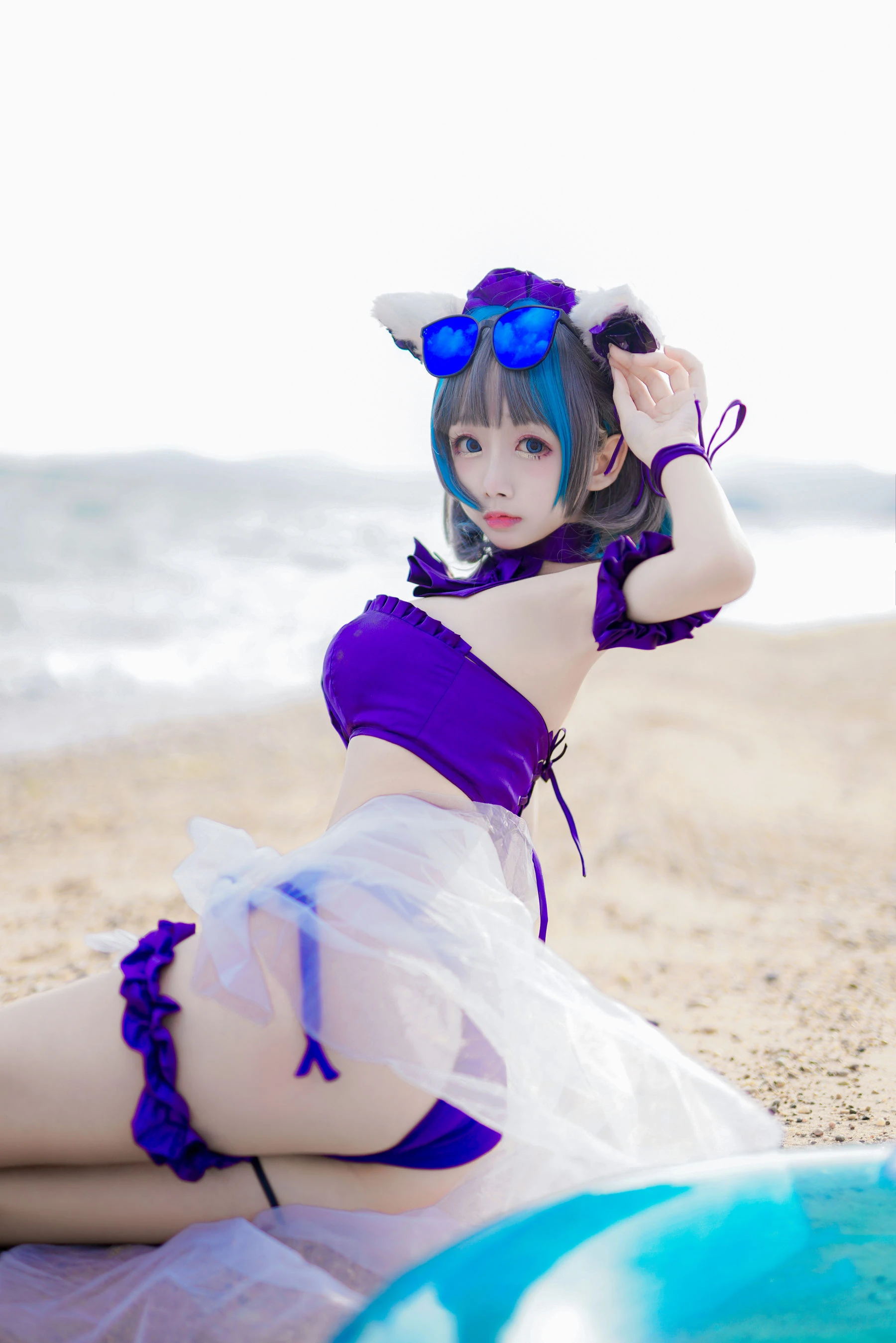 Cosplay日奈娇 – 柴郡猫泳装 [41P]插图3
