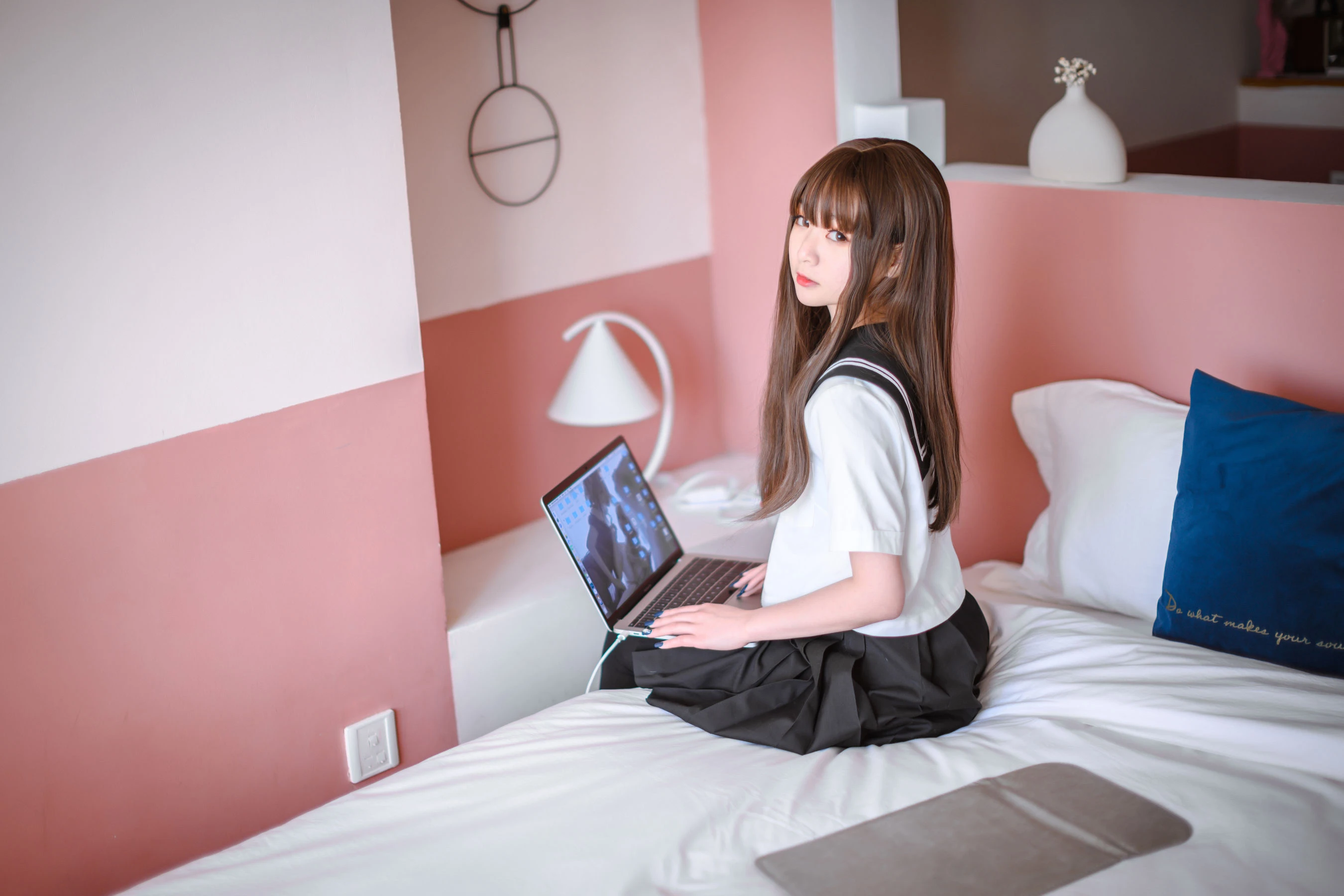 萌妹是青水 JK制服插图3