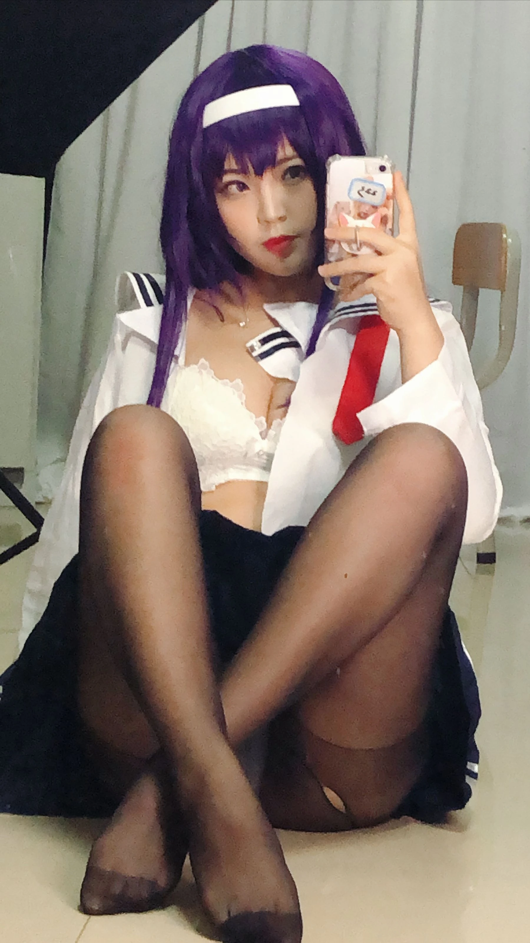 萌系小姐姐-白烨- – 学姐校服插图5