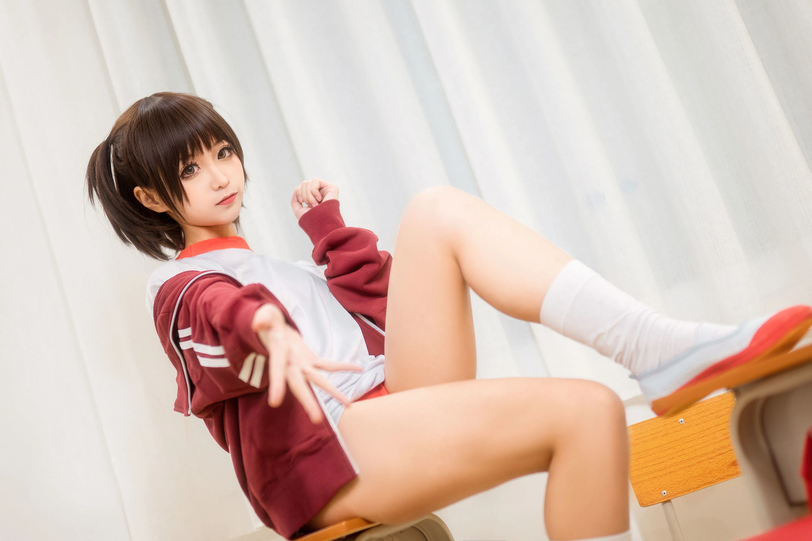动漫博主蠢沫沫 红体操服 [45P]插图4