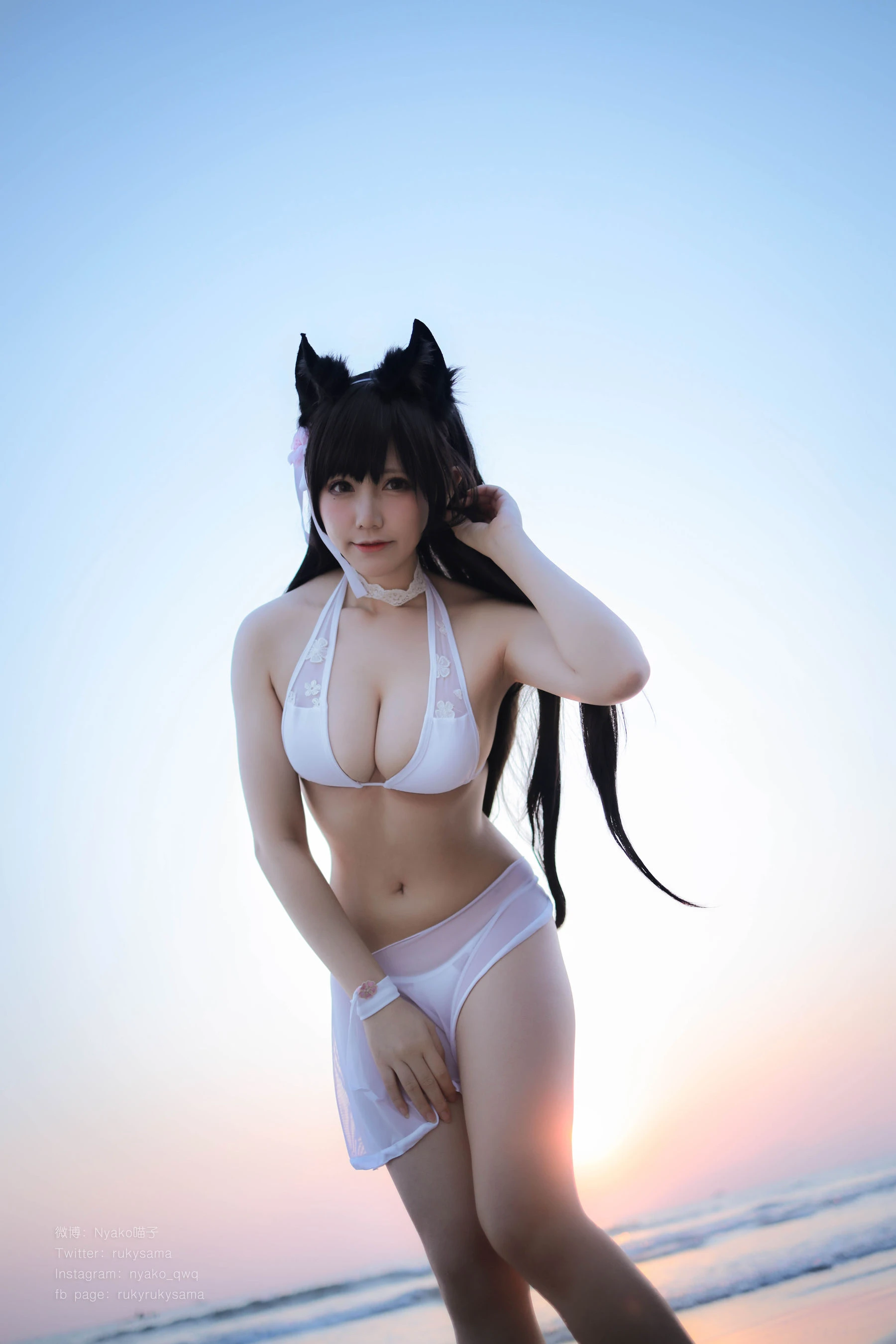 萌妹子Nyako喵子 爱宕泳装插图8