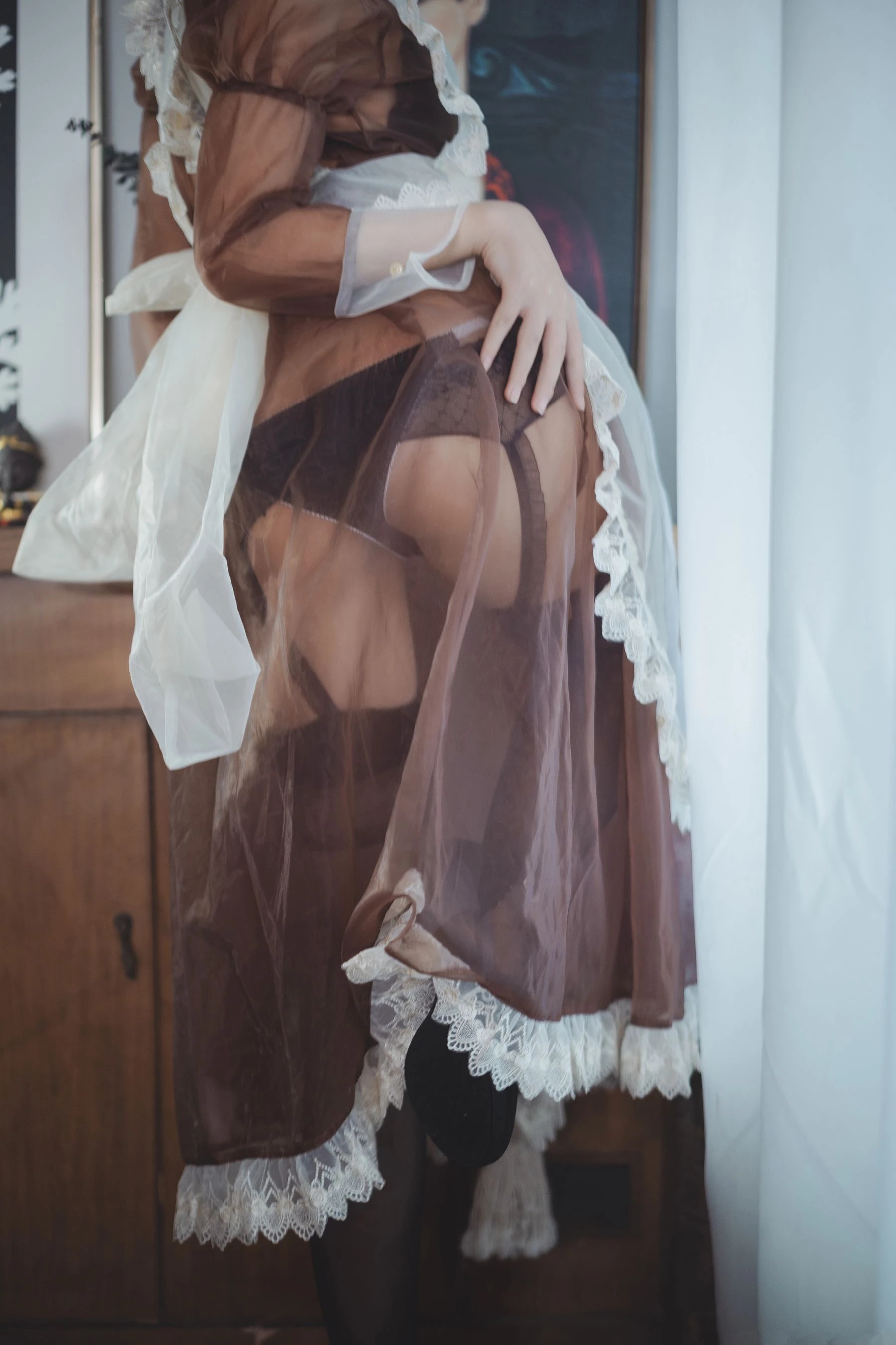 COSER美女逐月su 透明女仆插图5
