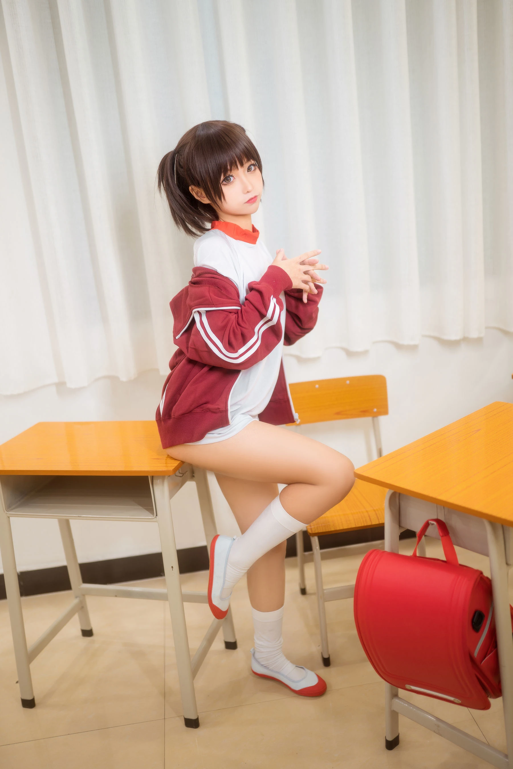 动漫博主蠢沫沫 红体操服 [45P]插图2