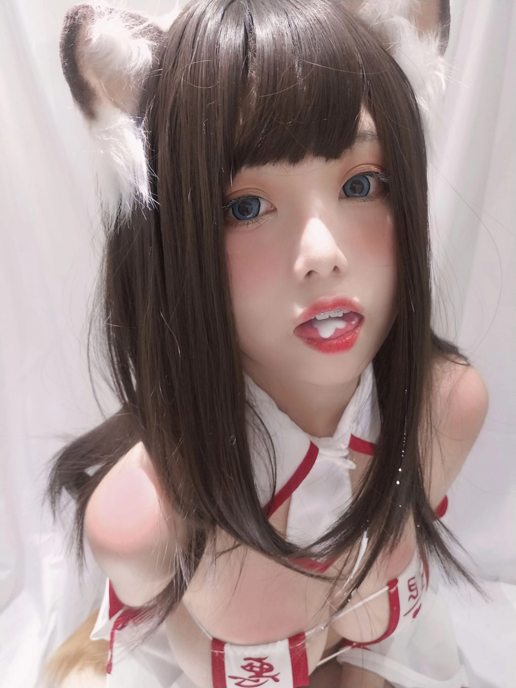萌系小姐姐蜜汁猫裘 – 巫女小狐狸插图2