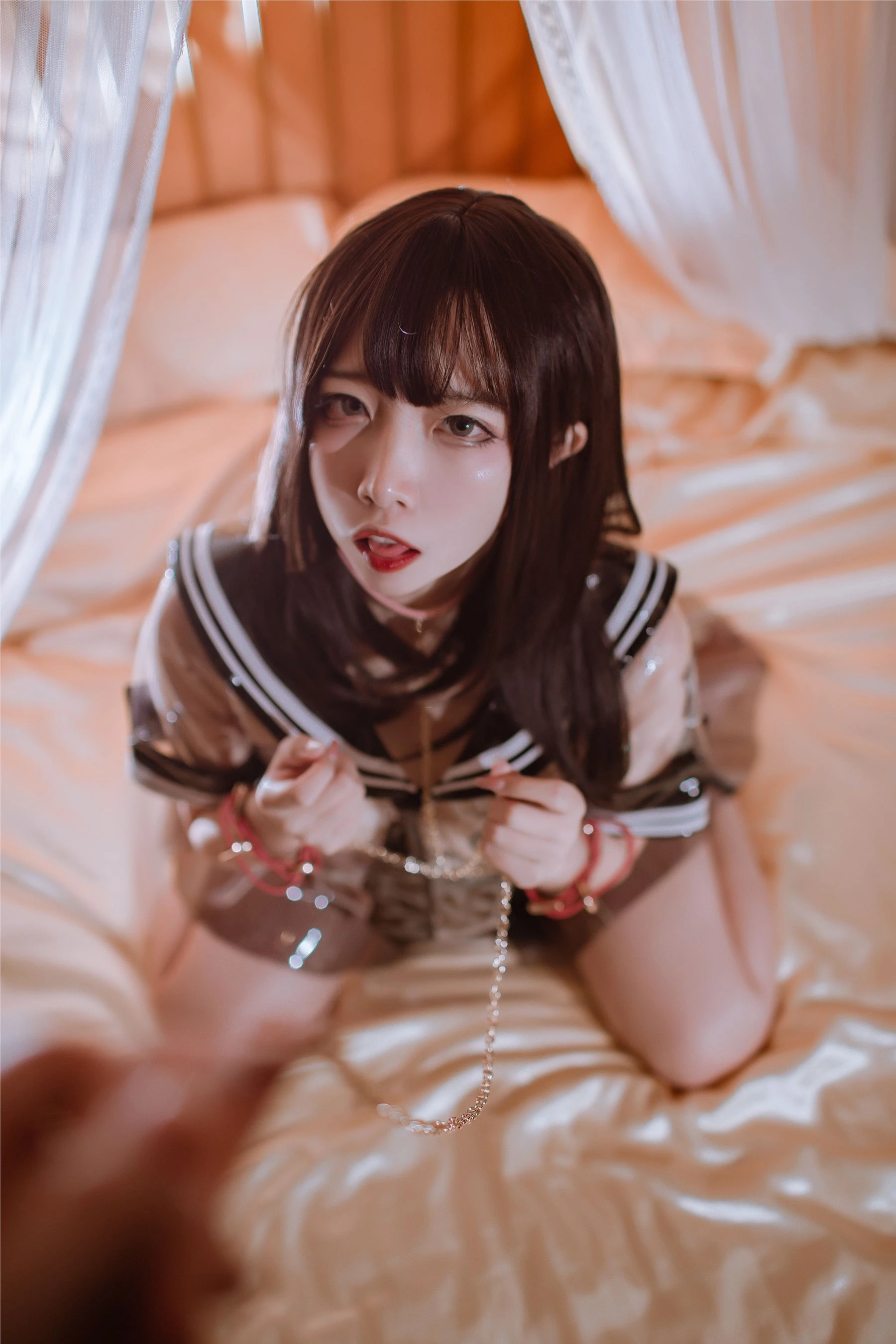 人气Coser二佐Nisa – 透明JK插图5