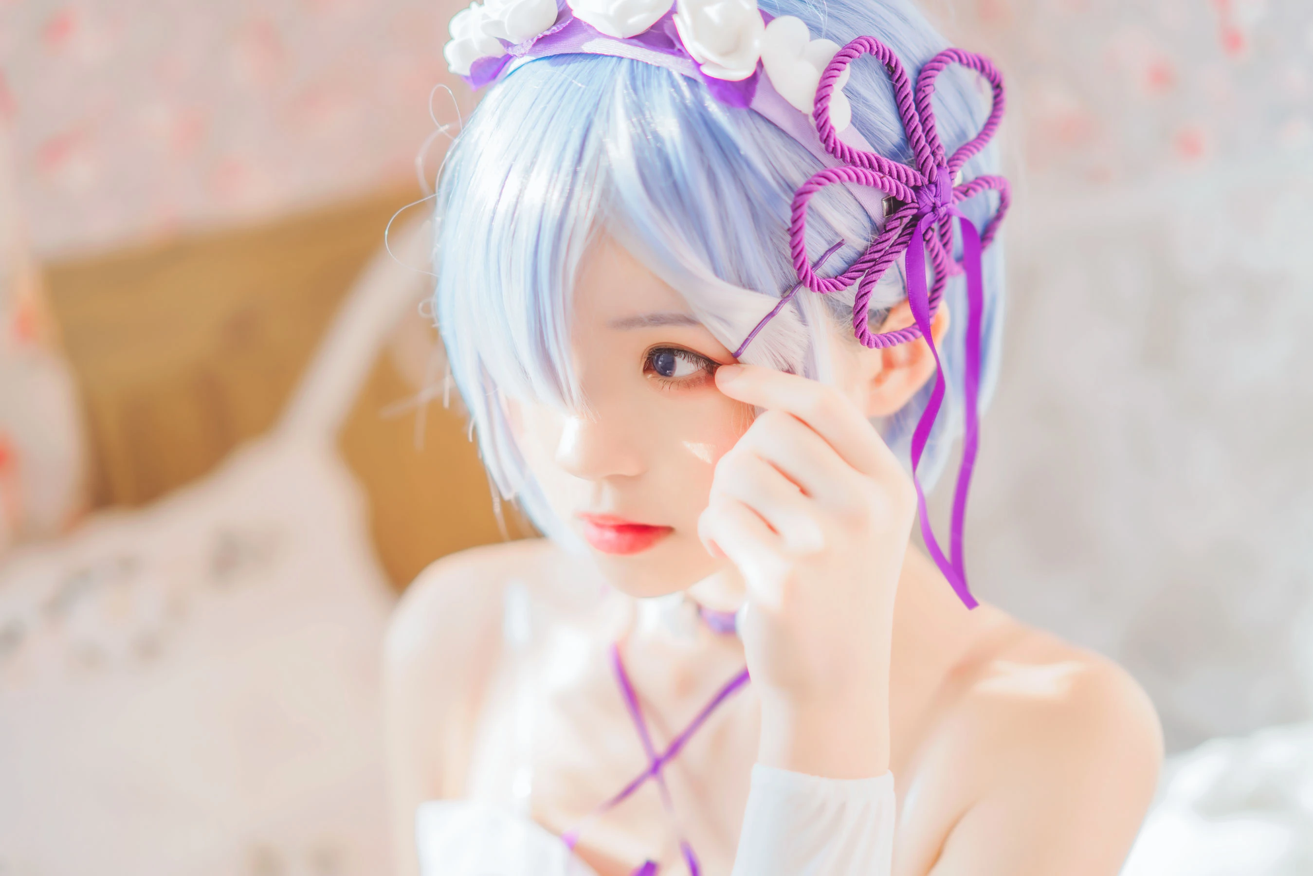 桜桃喵 – 蕾姆小睡裙插图8