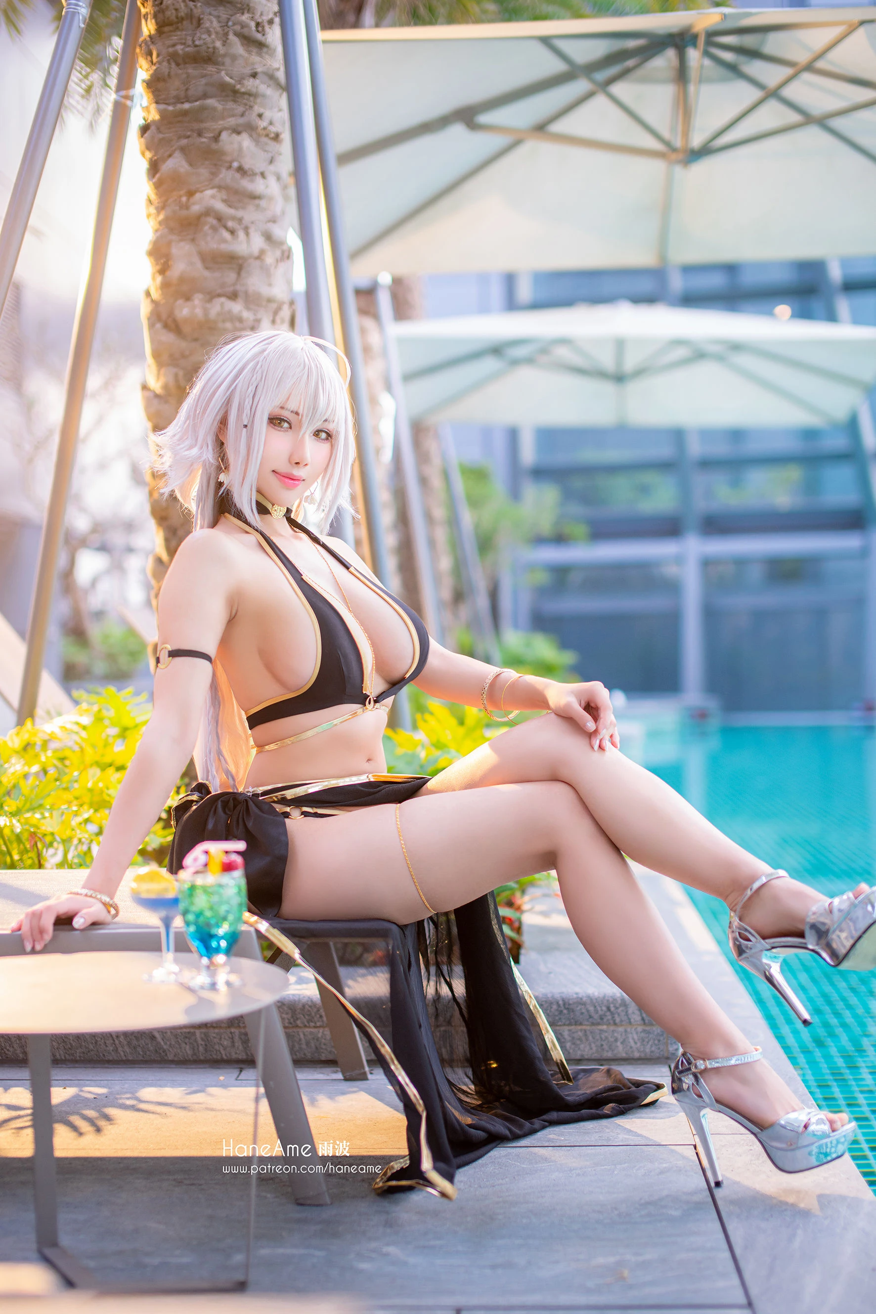 Hane Ame 雨波写真 – 黑贞泳装插图1