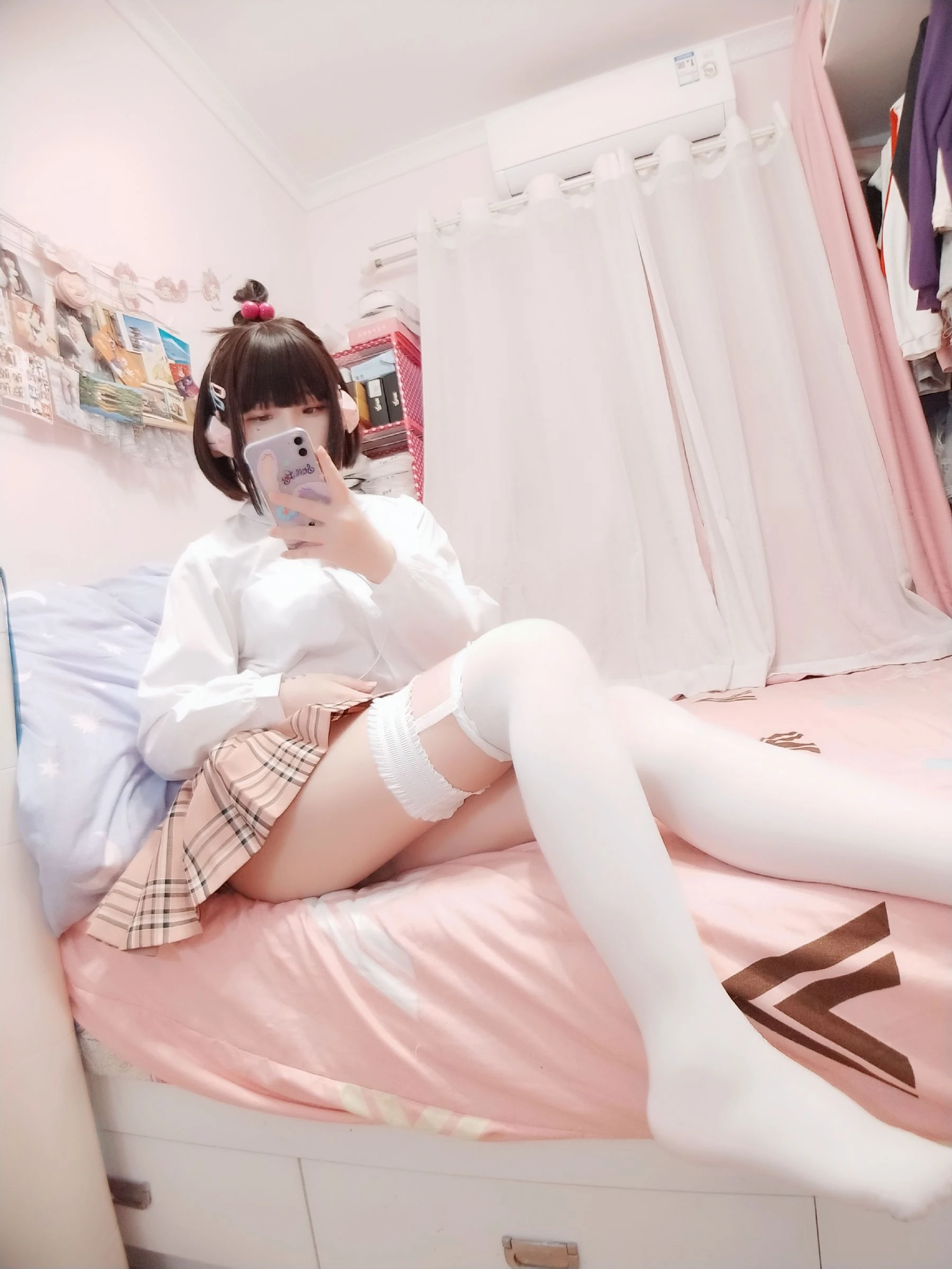 二次元美女古川kagura – 白丝JK插图4